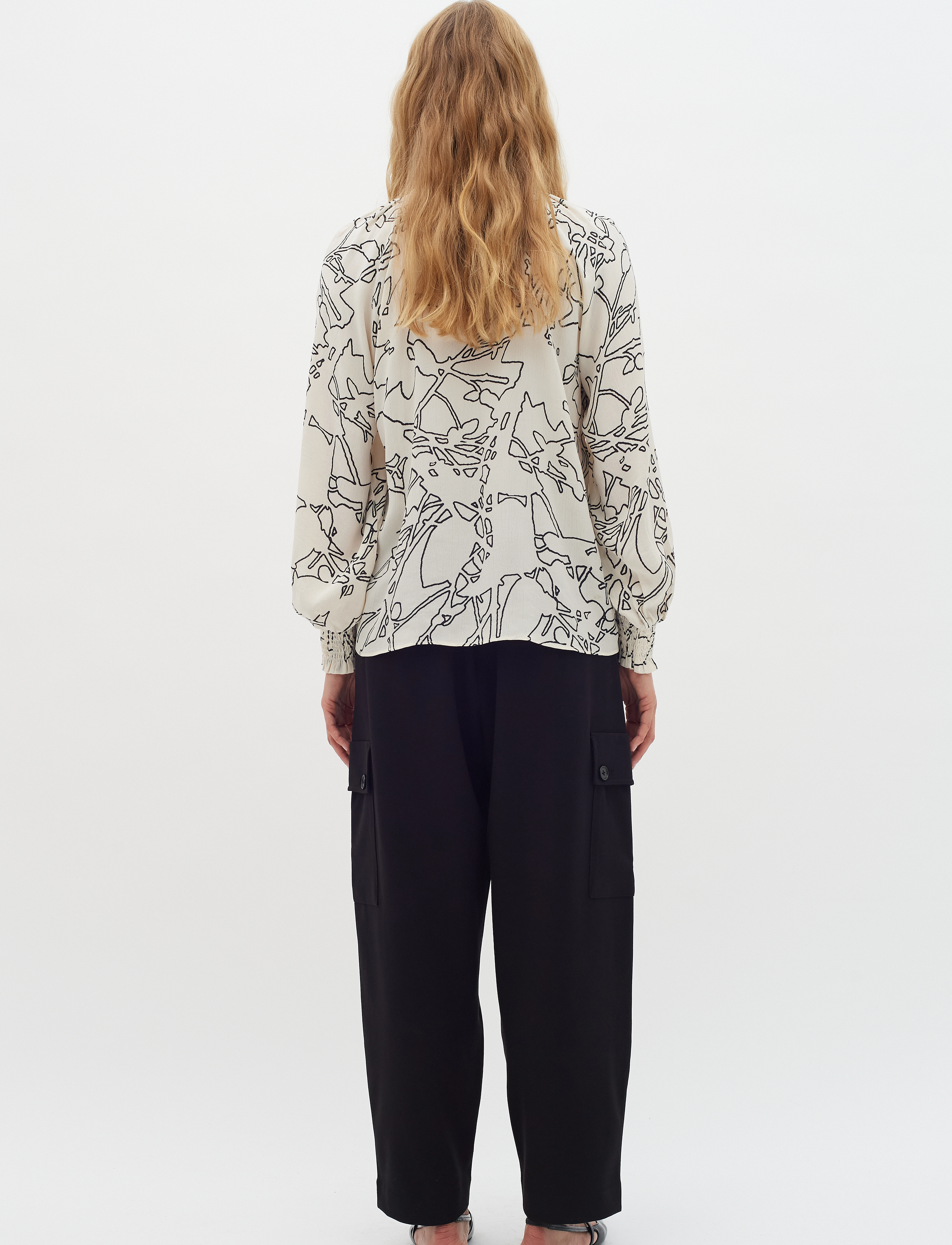 InWear - BaitiIW Blouse - langærmede bluser - noncolor silhuette lines - 4