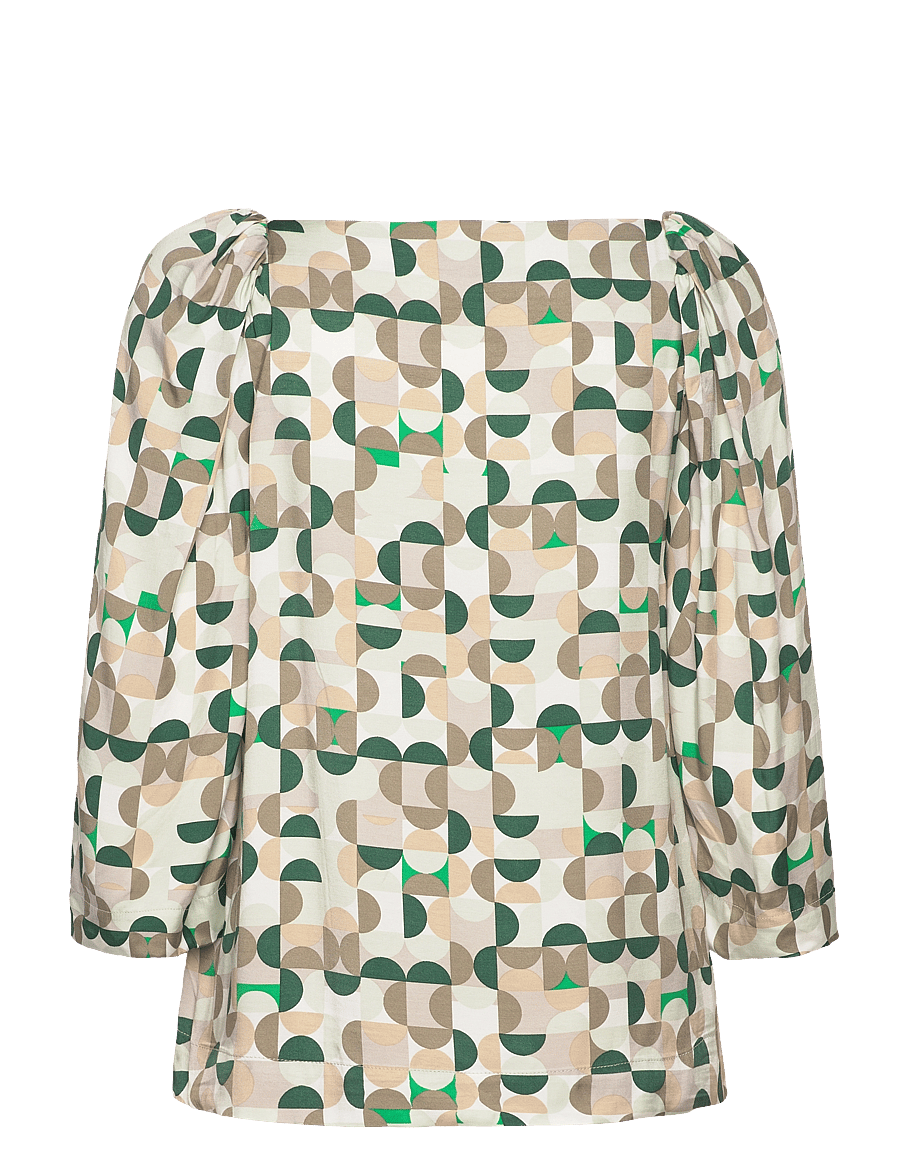 InWear - BerilIW Blouse - pitkähihaiset puserot - green geometrics - 2