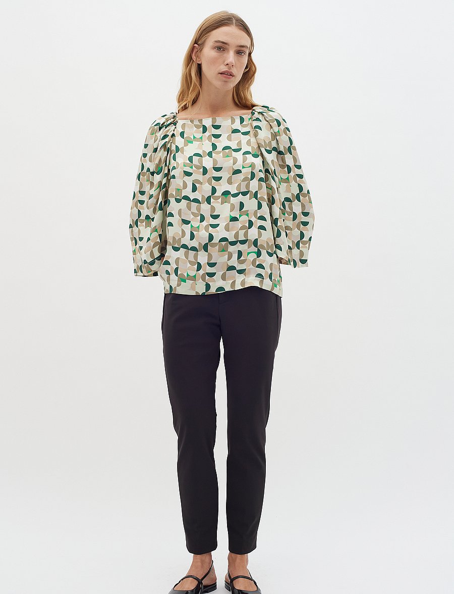 InWear - BerilIW Blouse - pitkähihaiset puserot - green geometrics - 3