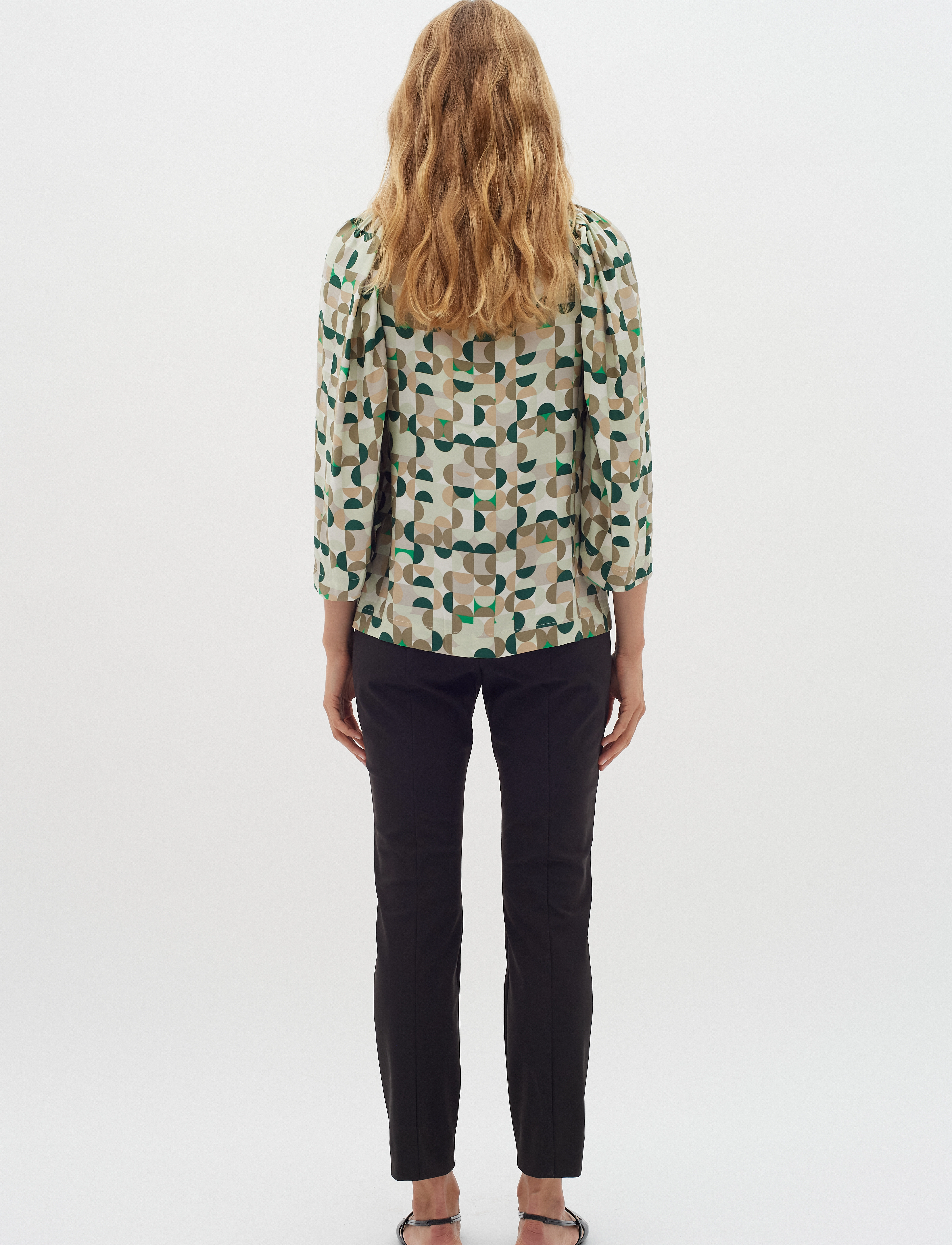 InWear - BerilIW Blouse - langærmede bluser - green geometrics - 4