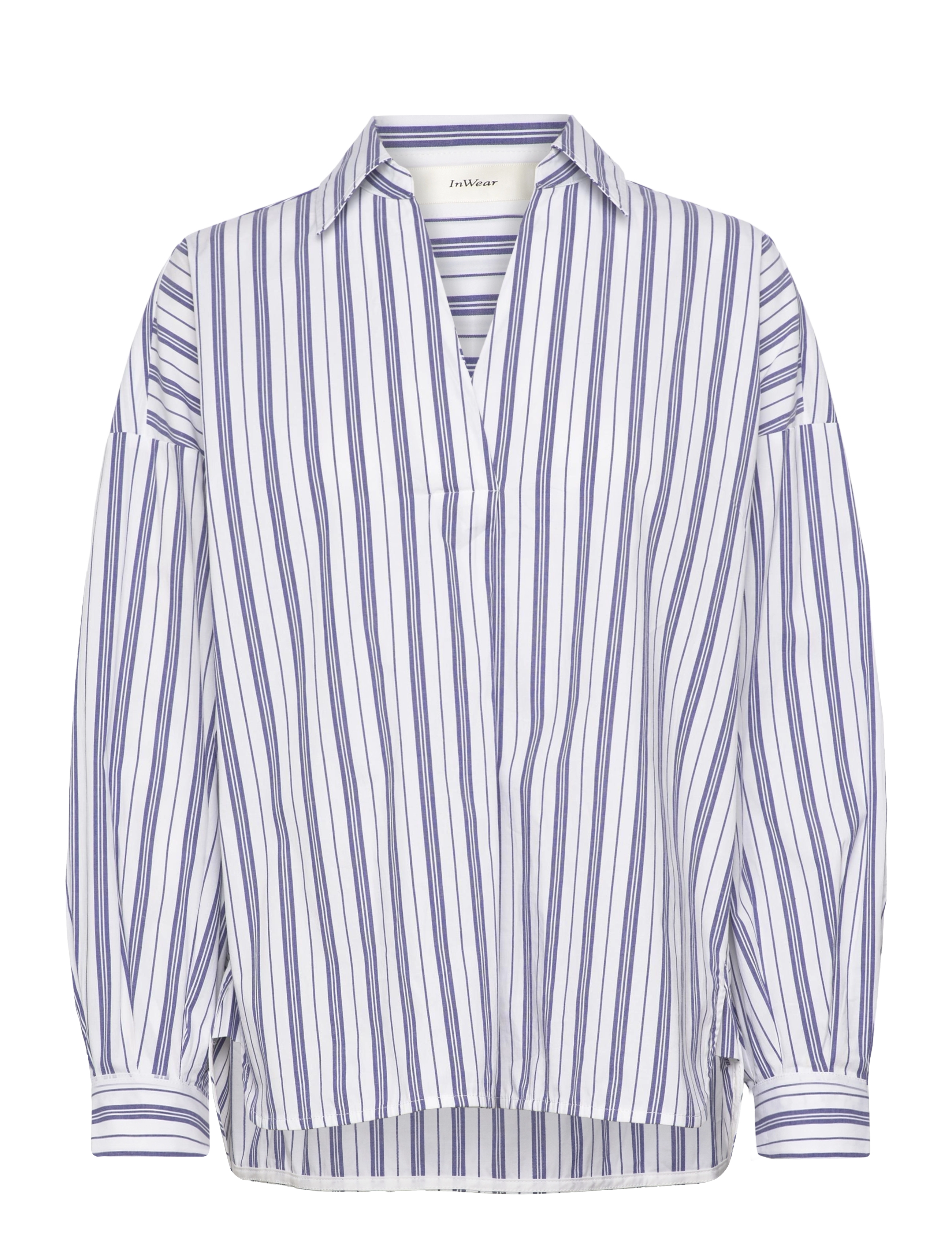 InWear - LulaIW Blouse - overhemden met lange mouwen - blue narrow stripe - 1