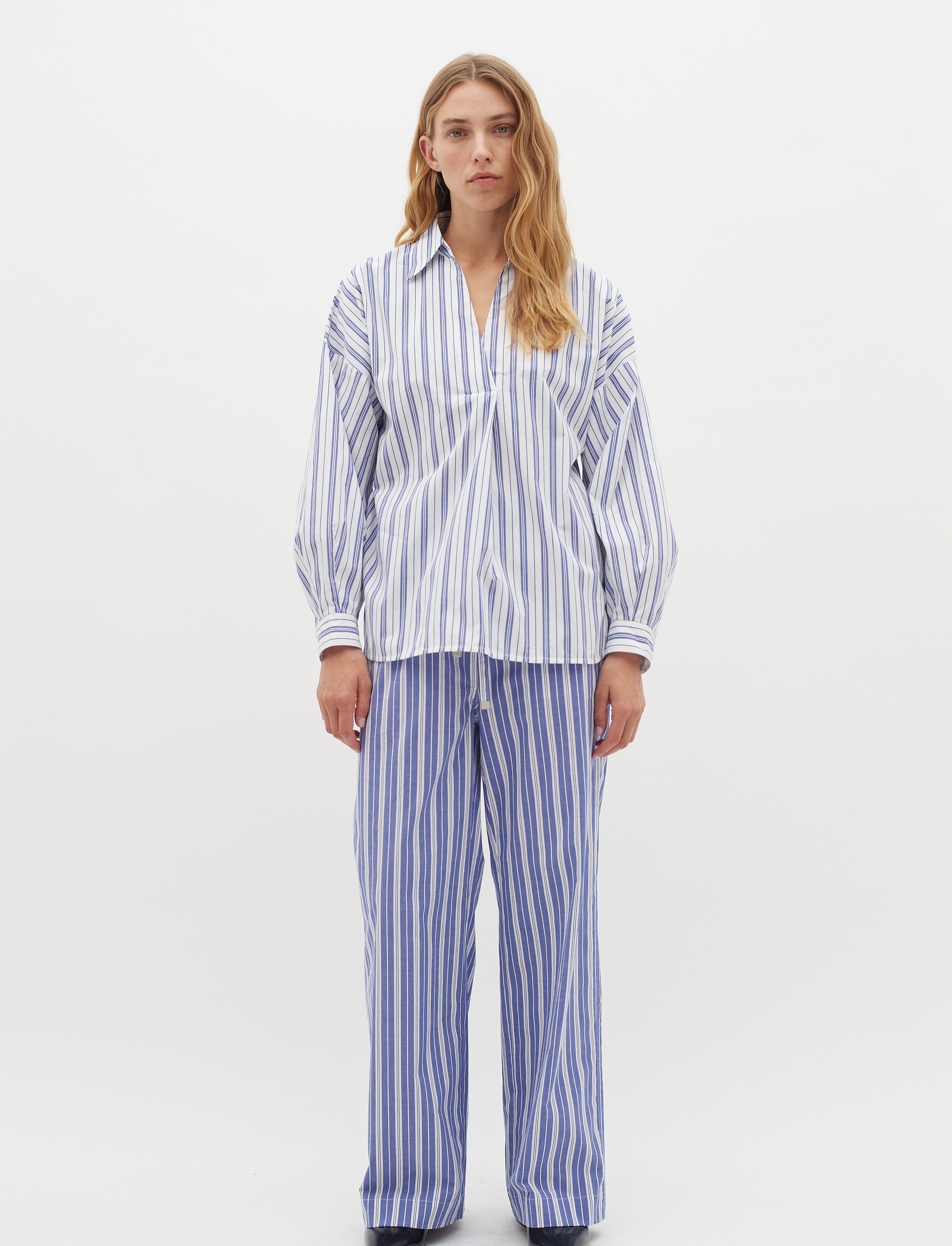 InWear - LulaIW Blouse - overhemden met lange mouwen - blue narrow stripe - 4