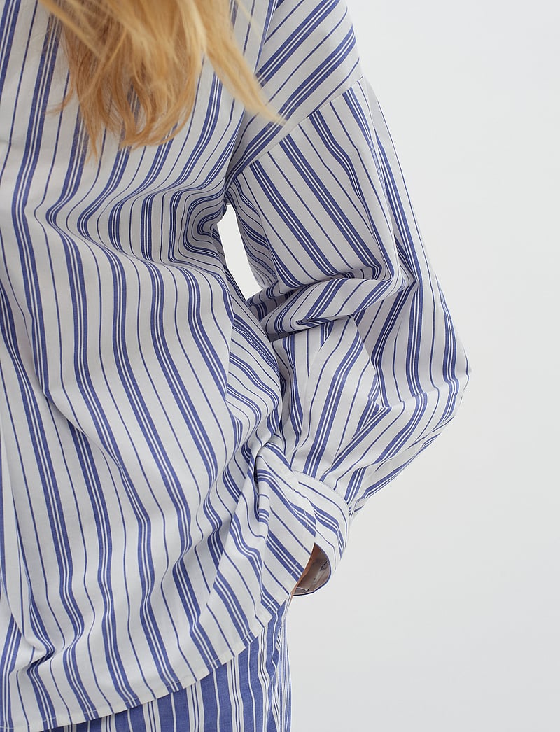 InWear - LulaIW Blouse - pikkade varrukatega särgid - blue narrow stripe - 5