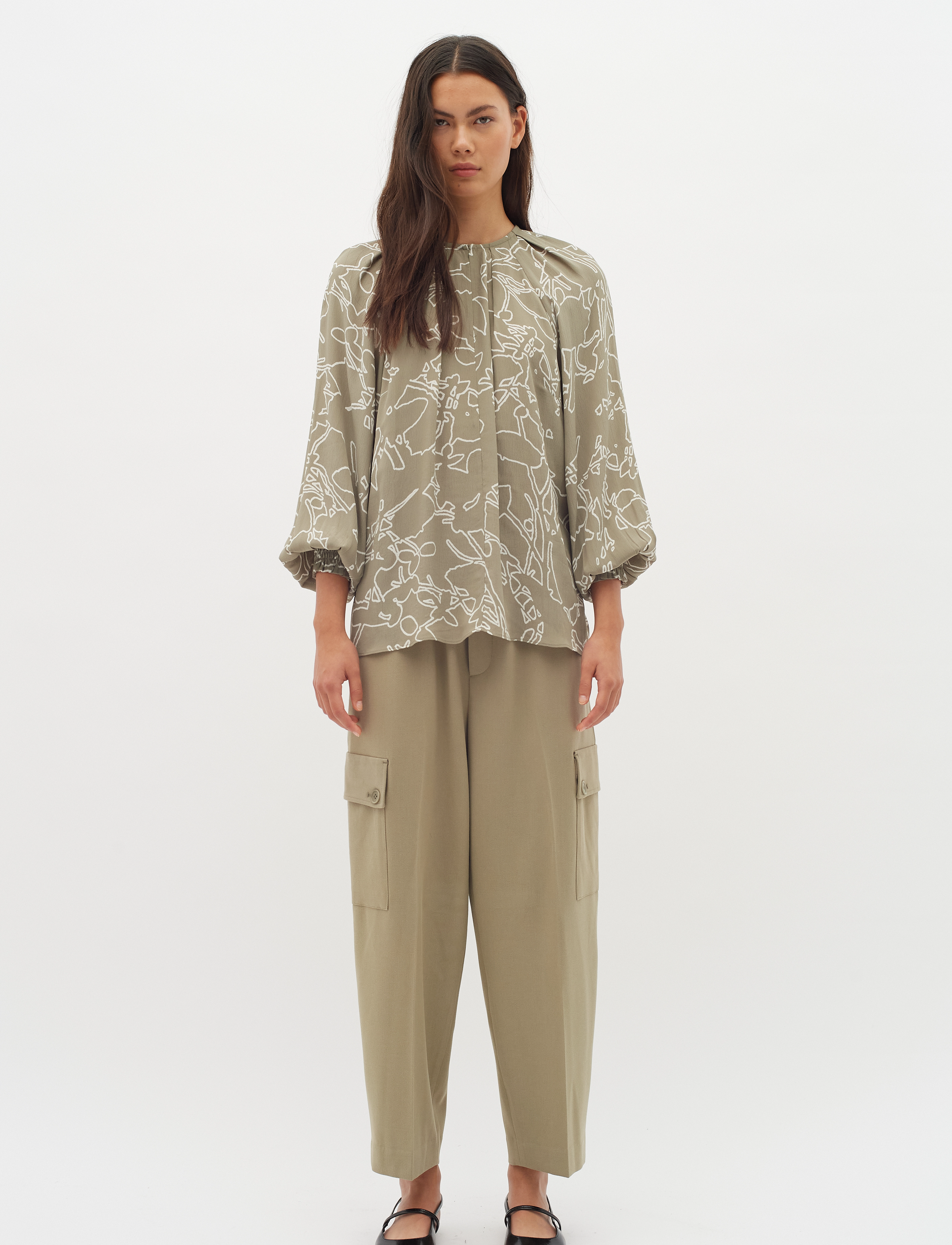 InWear - TeoneIW Pant - plačios kelnės - pinetree - 3