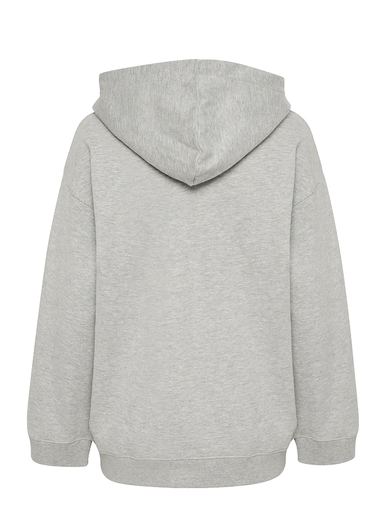 InWear - Lane IW Base Hoodie - kapuutsiga dressipluusid - light grey melange - 2