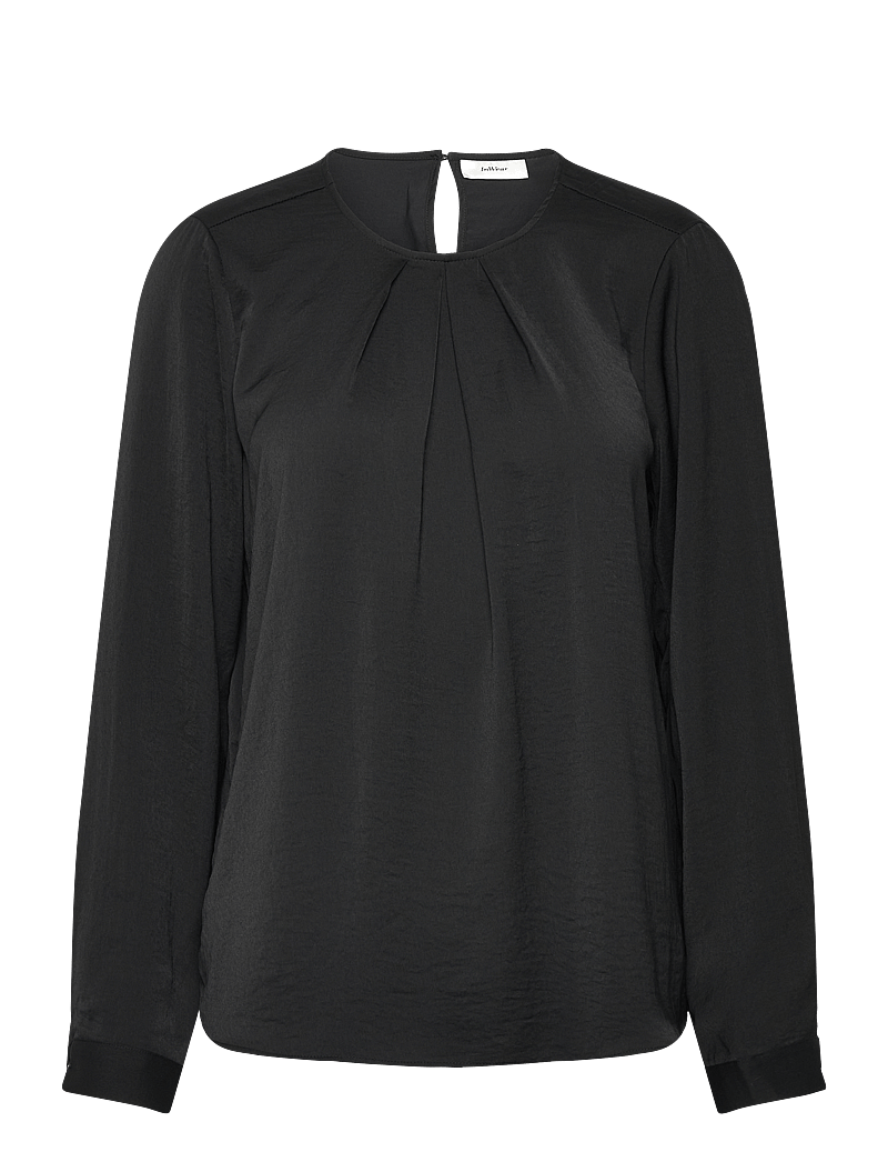 InWear - DotaIW Pleat Blouse - langærmede bluser - black - 1
