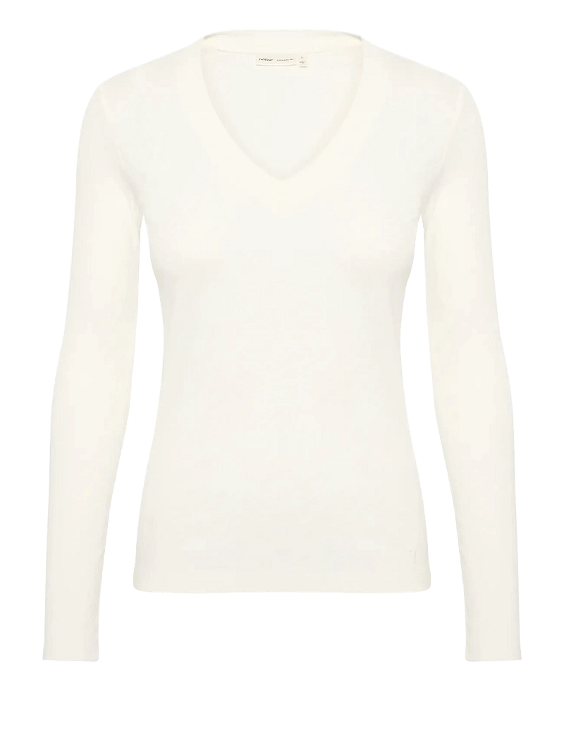 InWear - DagnaIW V-Neck LS - pikkade varrukatega alussärgid - whisper white - 1