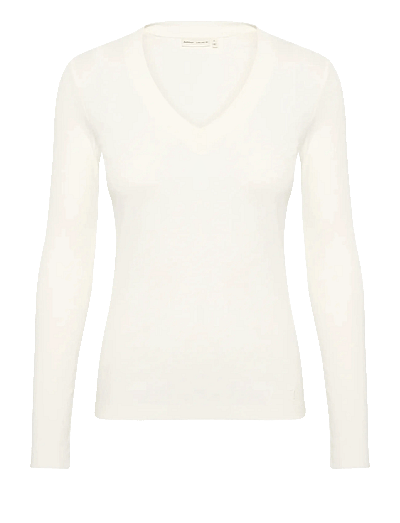 InWear DagnaIW V-Neck LS - Long-sleeved tops - WHISPER WHITE / white