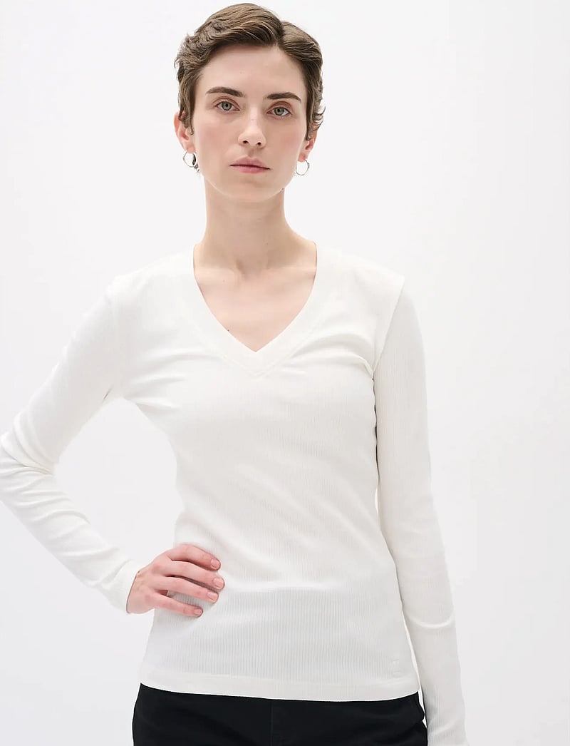 InWear - DagnaIW V-Neck LS - pikkade varrukatega alussärgid - whisper white - 0