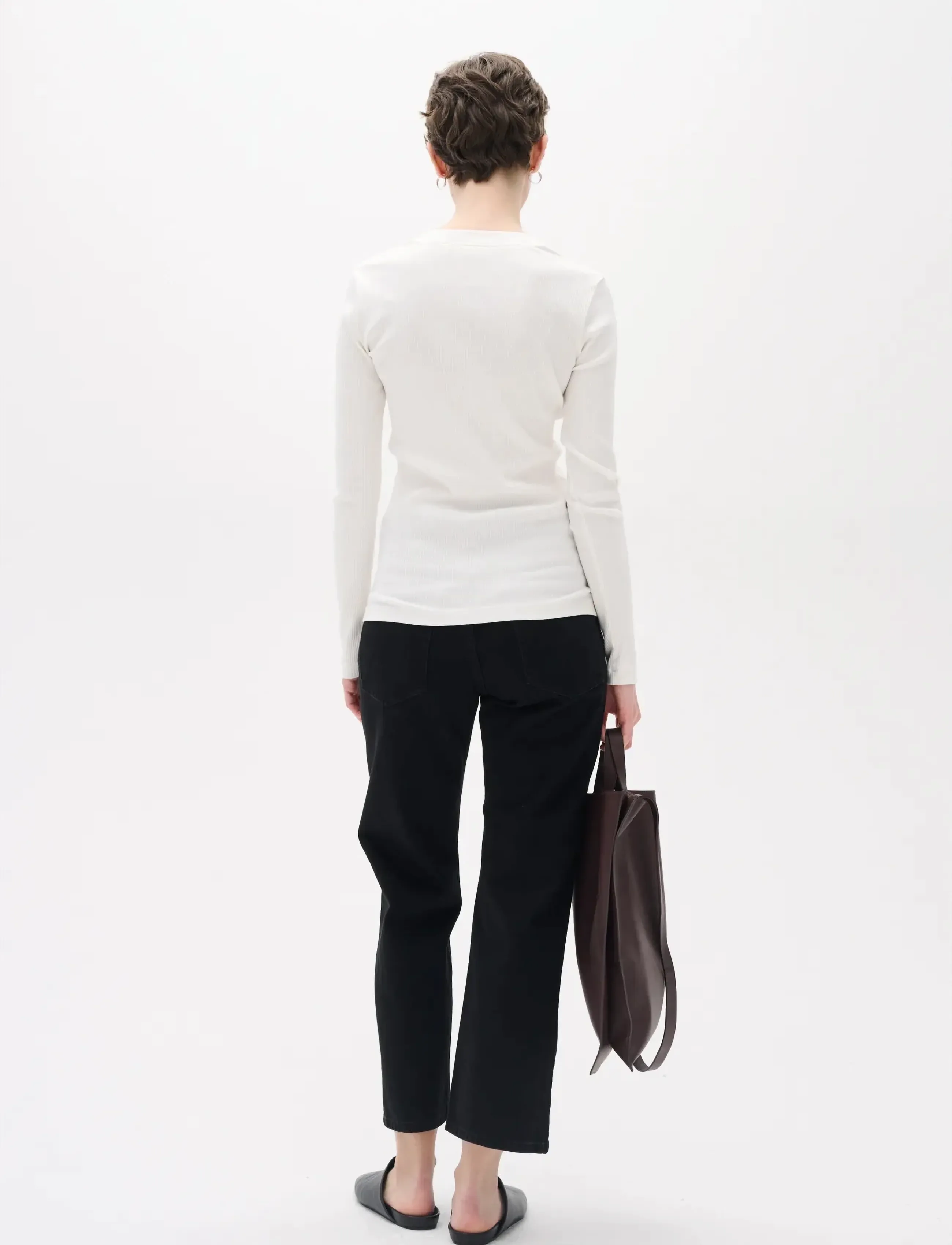 InWear - DagnaIW V-Neck LS - langärmlige tops - whisper white - 4