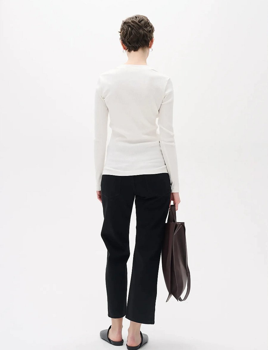 InWear - DagnaIW V-Neck LS - langärmlige tops - whisper white - 4