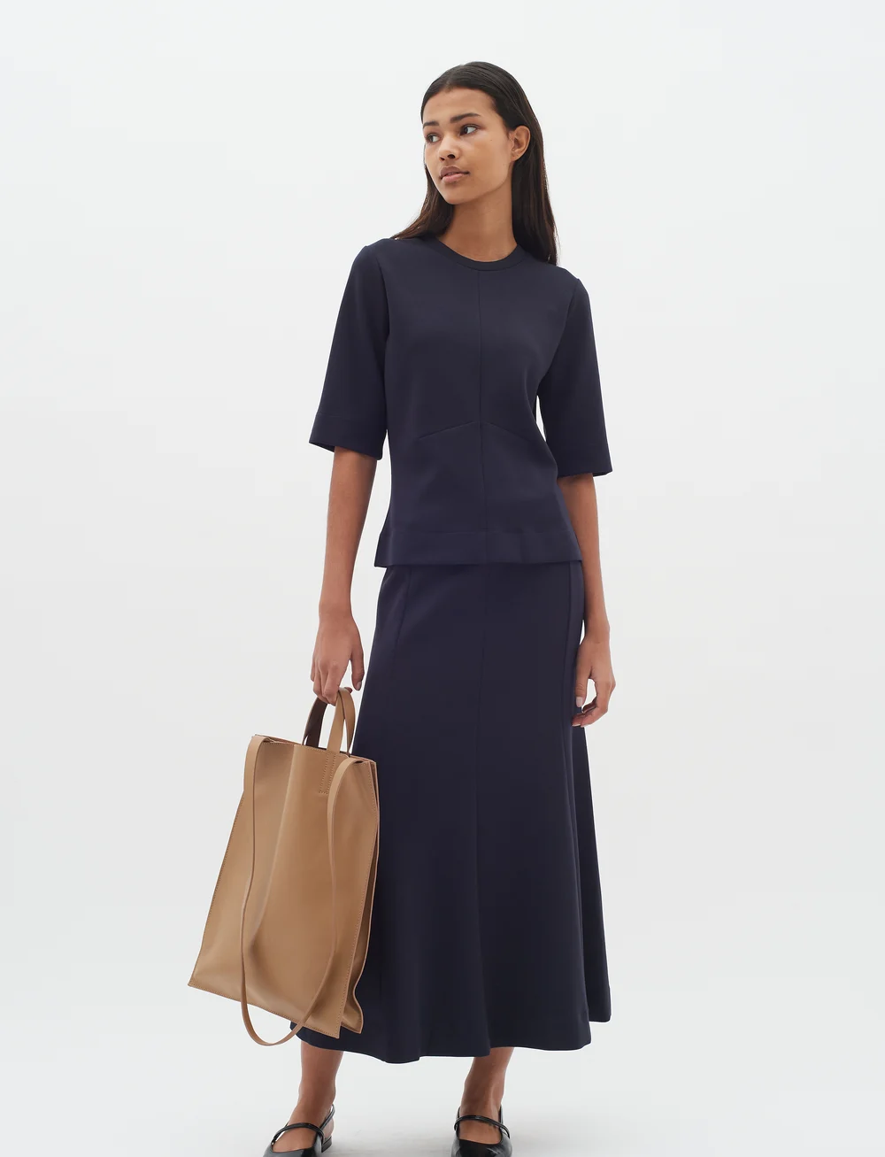 InWear - CocentIW Skirt - midi kjolar - marine blue - 3