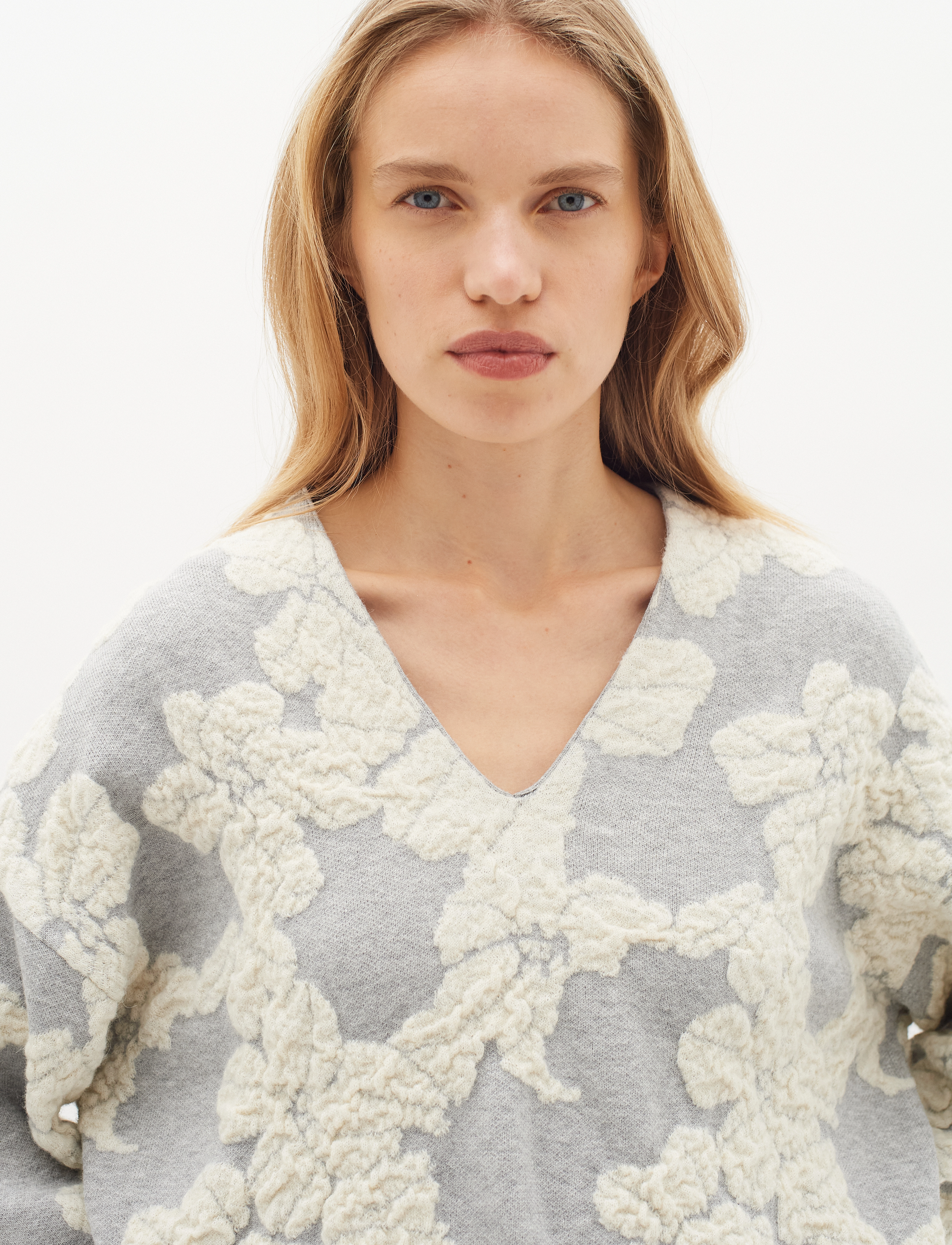 InWear - JianaIW Pullover - sweatshirts - vanilla jacquard cutout flower - 5