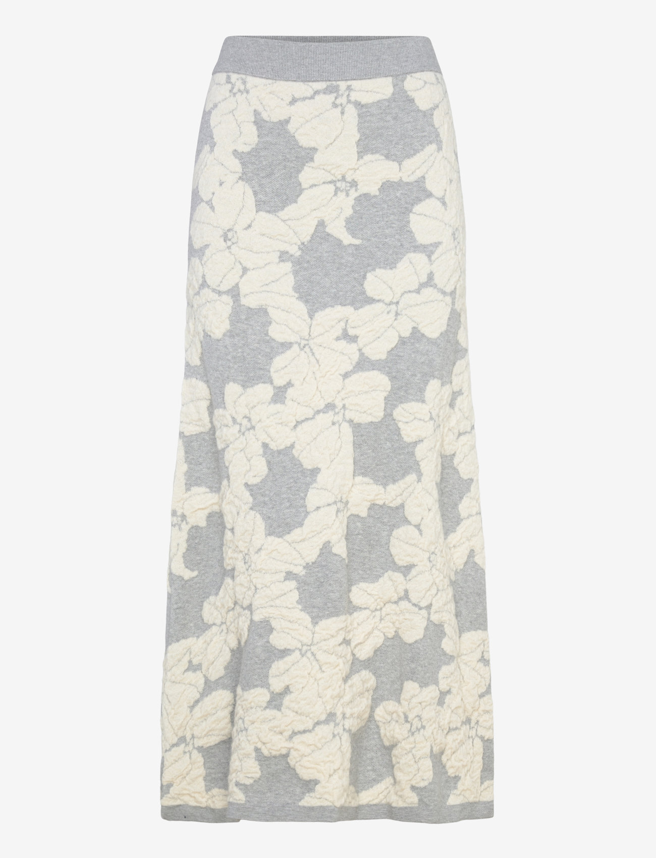 InWear - JianaIW skirt - strikkede nederdele - vanilla jacquard cutout flower - 1