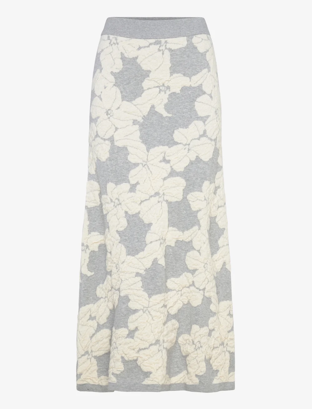InWear - JianaIW skirt - strikkede nederdele - vanilla jacquard cutout flower - 1