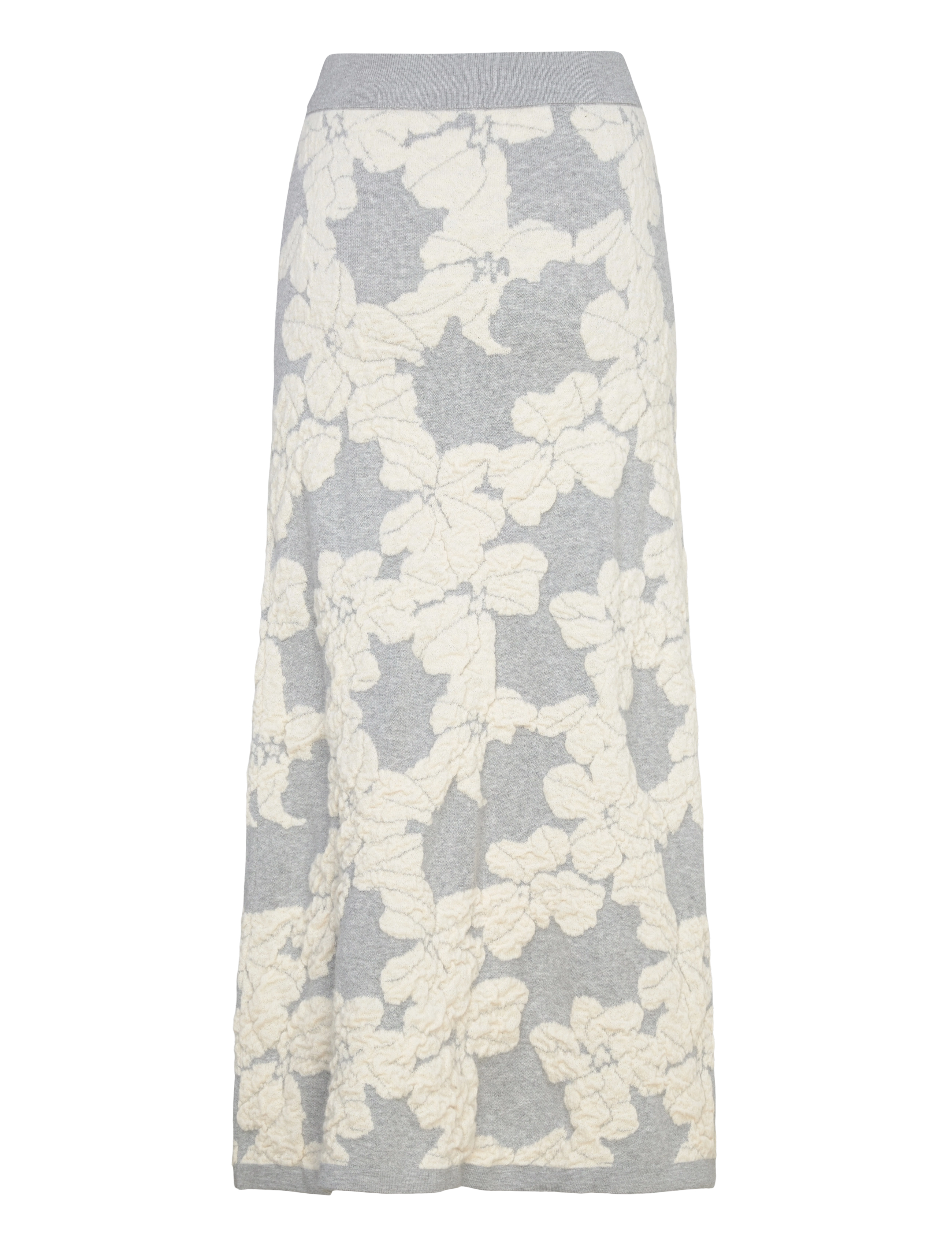 InWear - JianaIW skirt - strikkede nederdele - vanilla jacquard cutout flower - 2