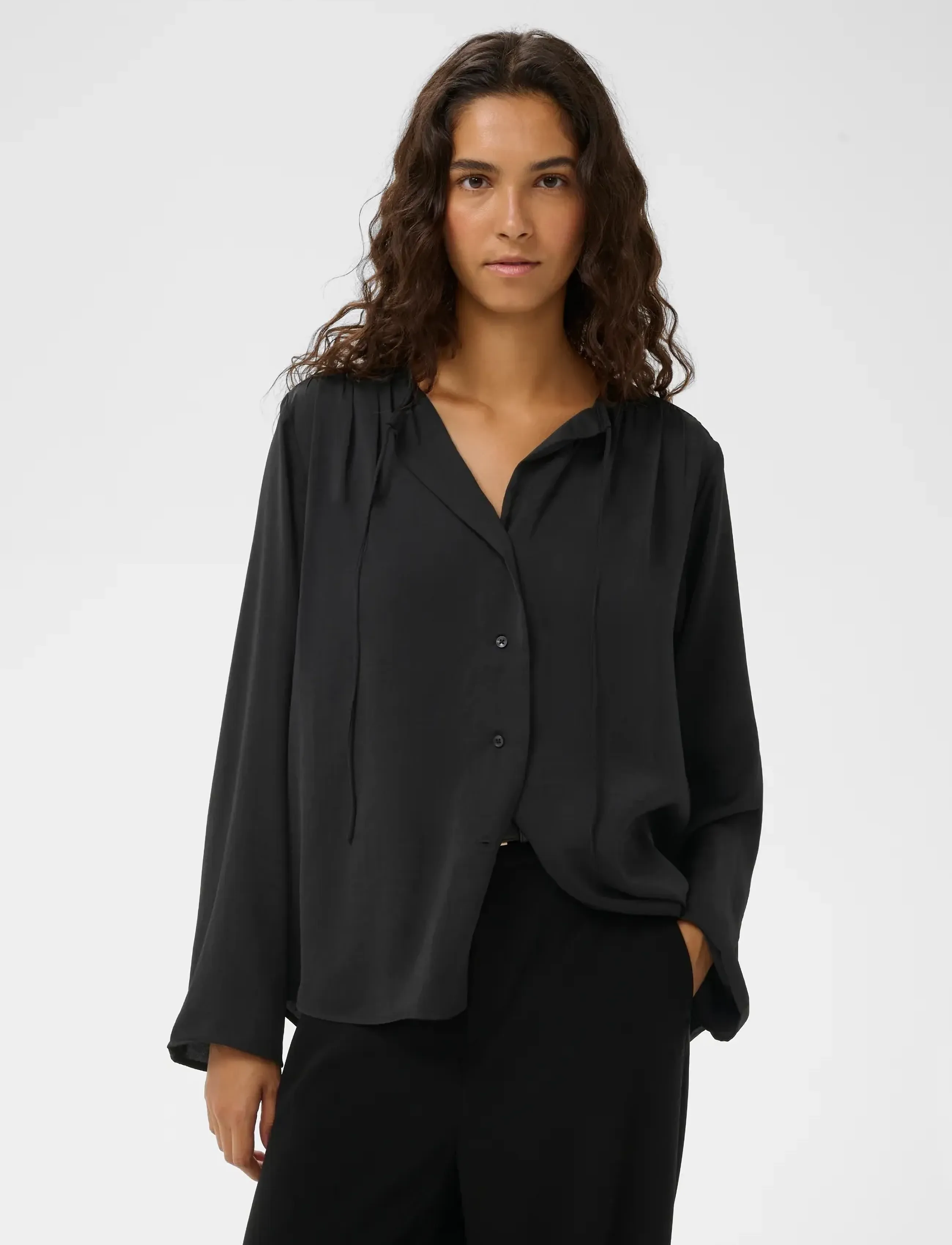 InWear - MatoIW Shirt - langärmlige blusen - black - 0