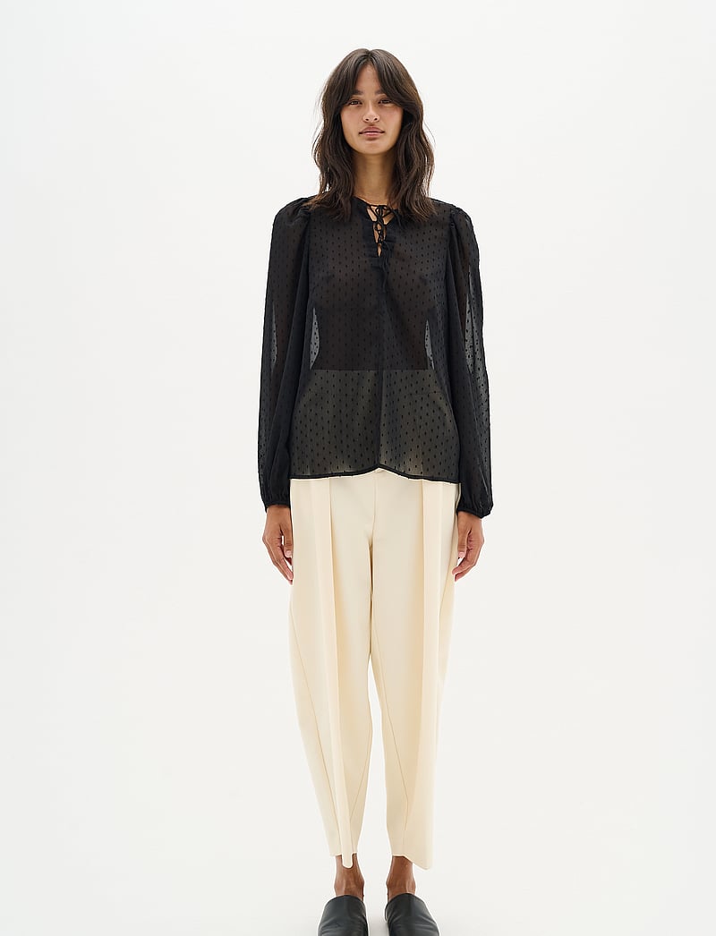 InWear - MibiIW Blouse - langærmede bluser - black - 3