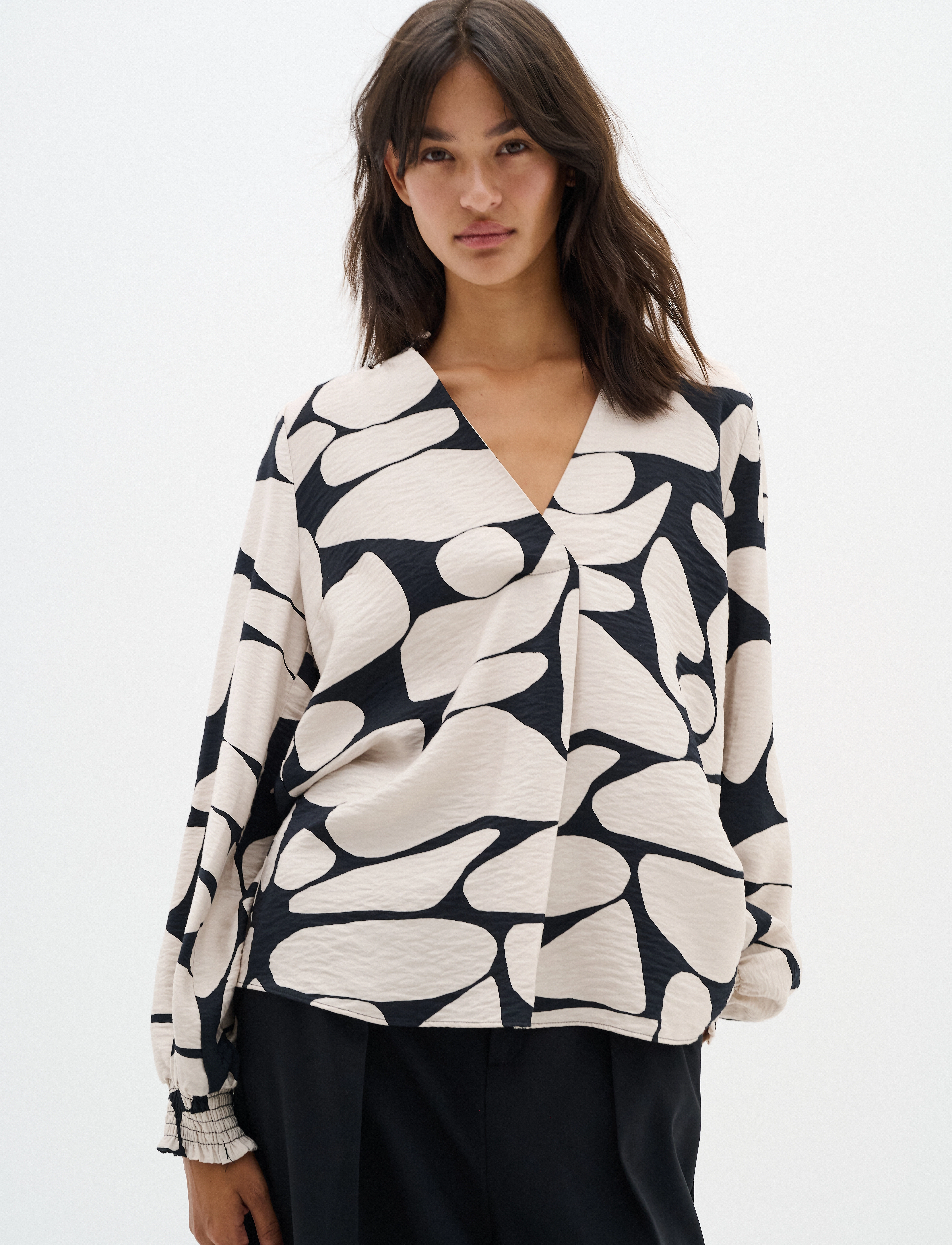 InWear - MettaIW Blouse - pikkade varrukatega pluusid - non color elements - 0