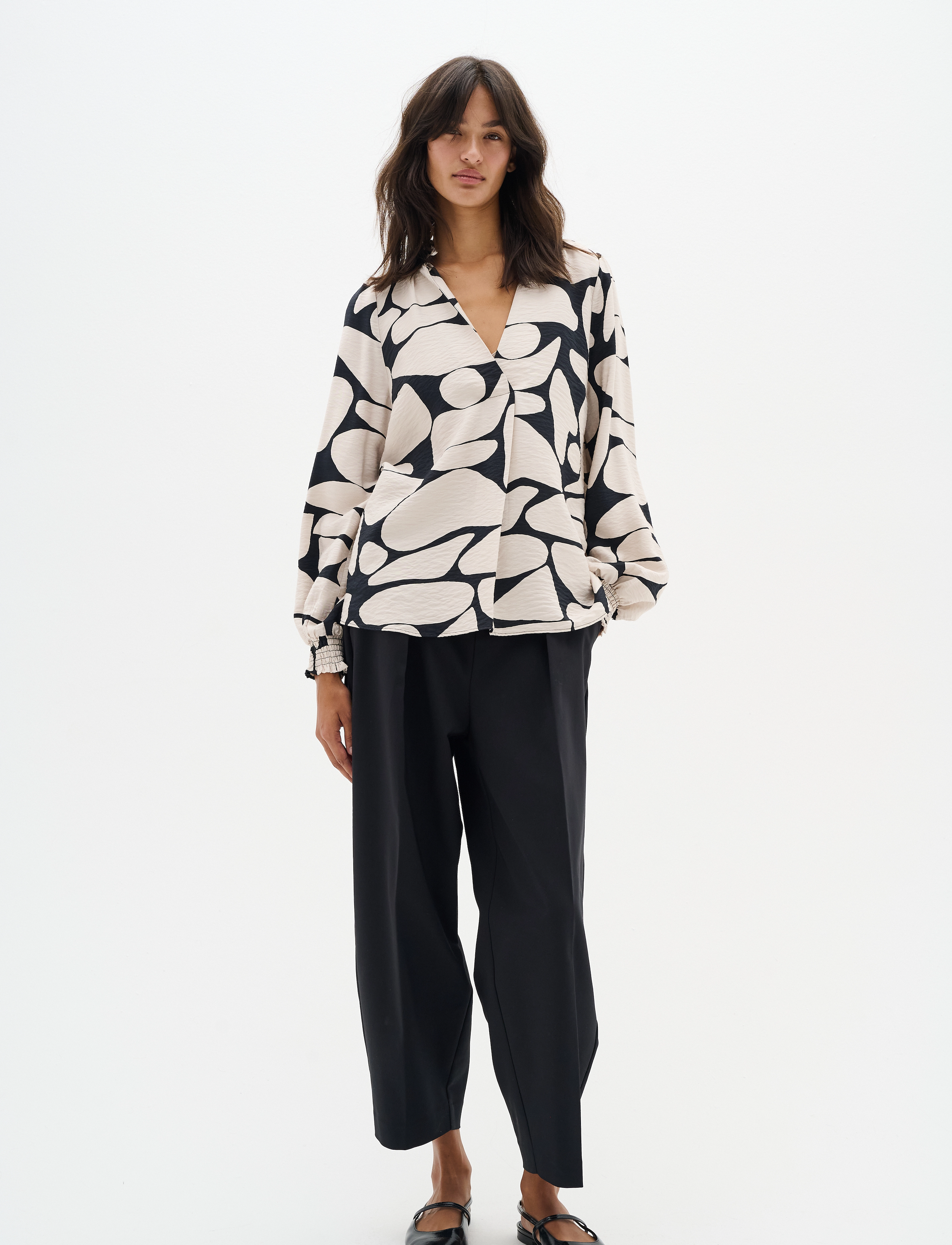 InWear - MettaIW Blouse - pikkade varrukatega pluusid - non color elements - 3