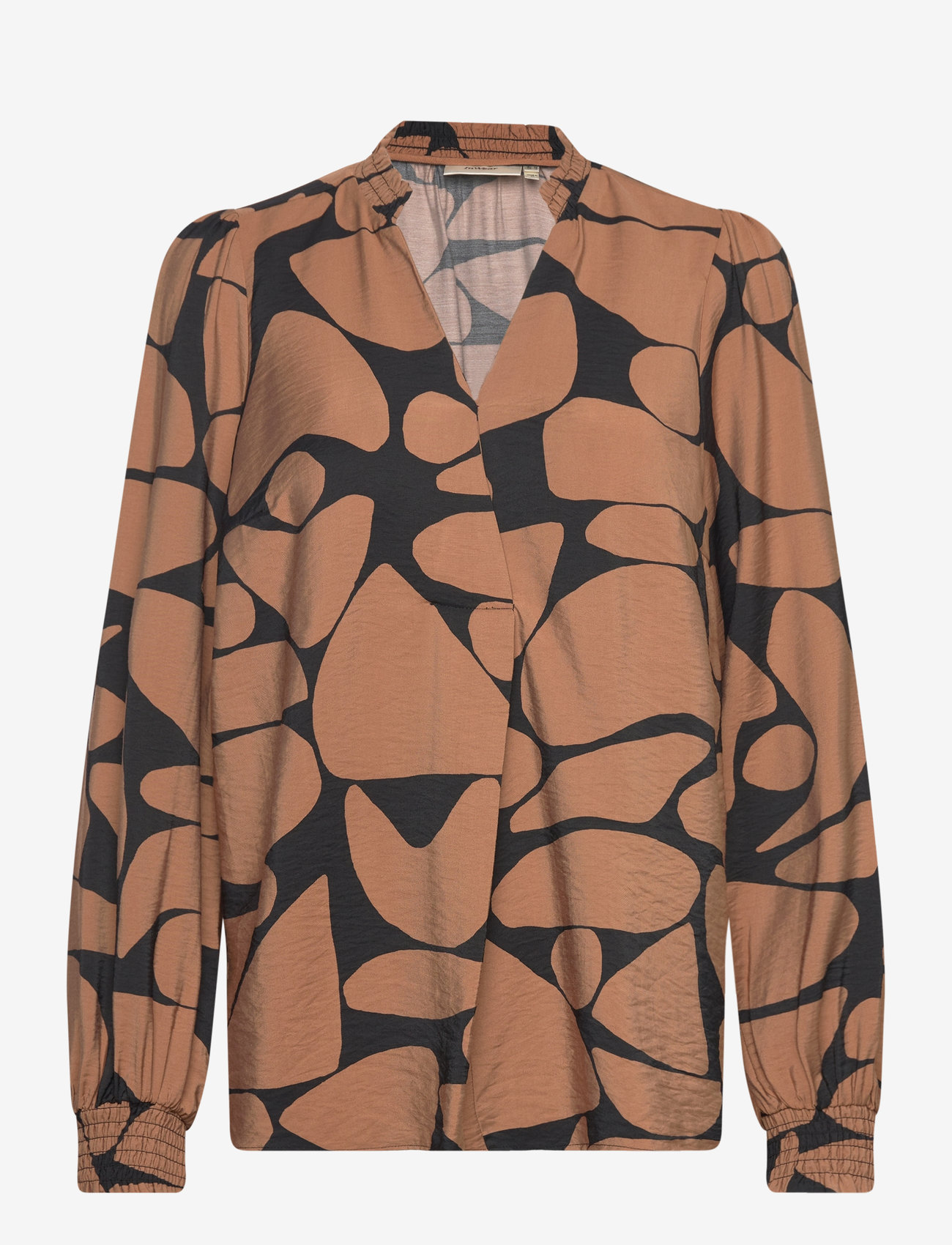 InWear - MettaIW Blouse - langærmede bluser - tobacco elements - 1