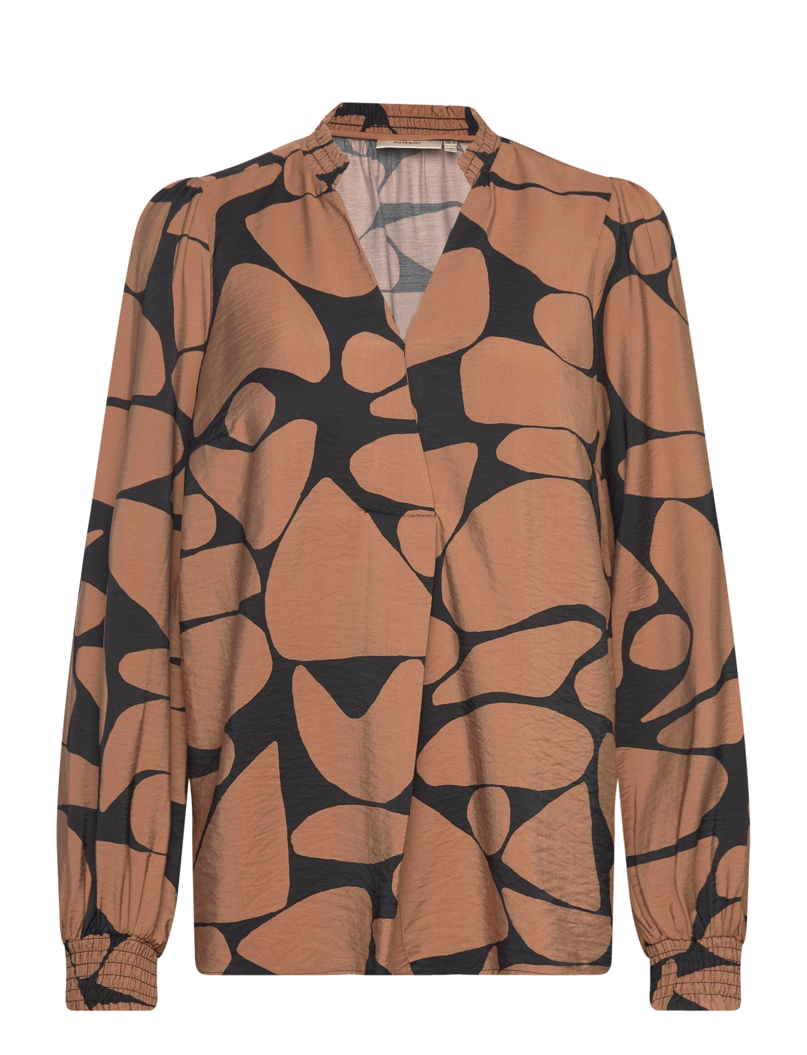 InWear - MettaIW Blouse - langærmede bluser - tobacco elements - 1