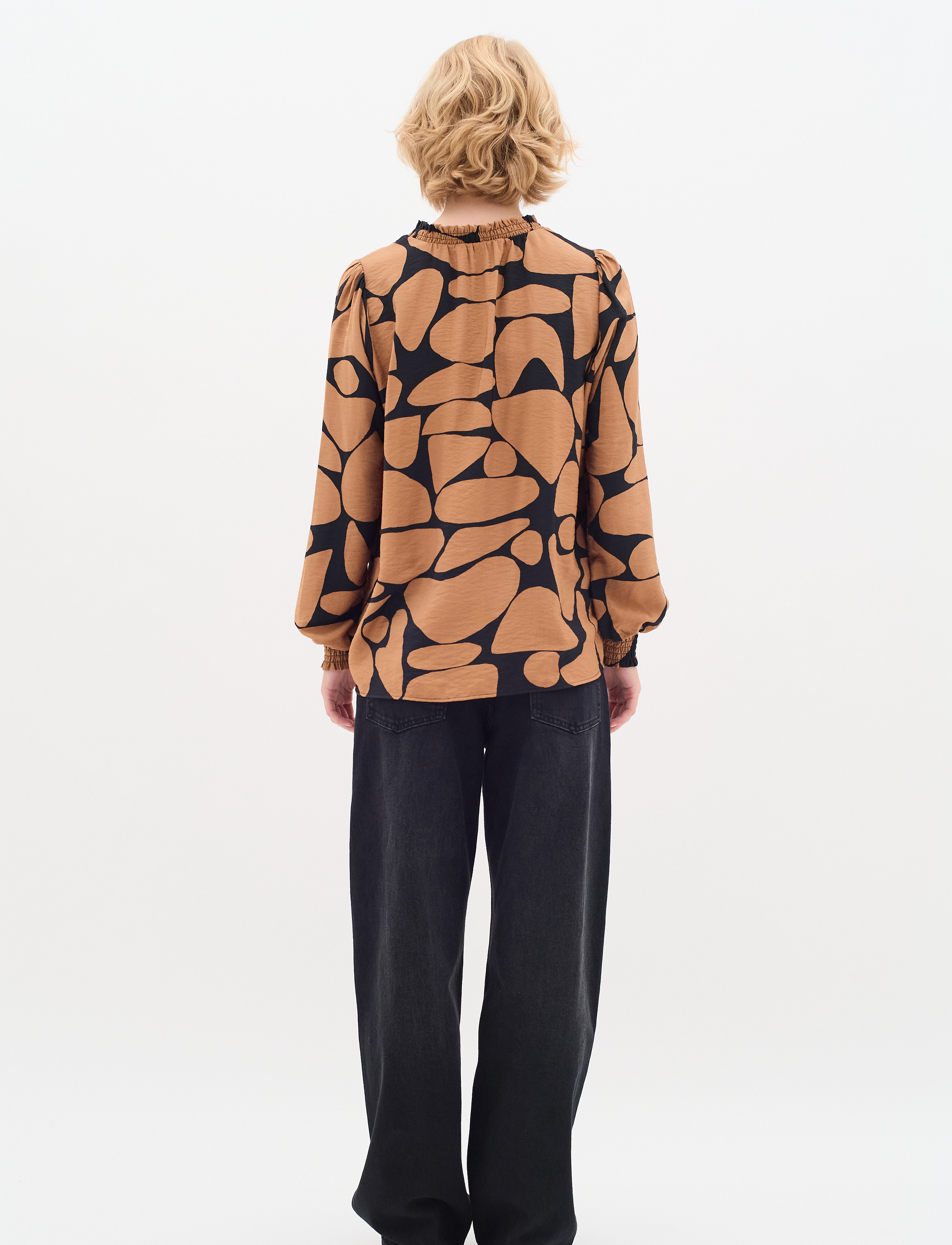 InWear - MettaIW Blouse - langærmede bluser - tobacco elements - 4
