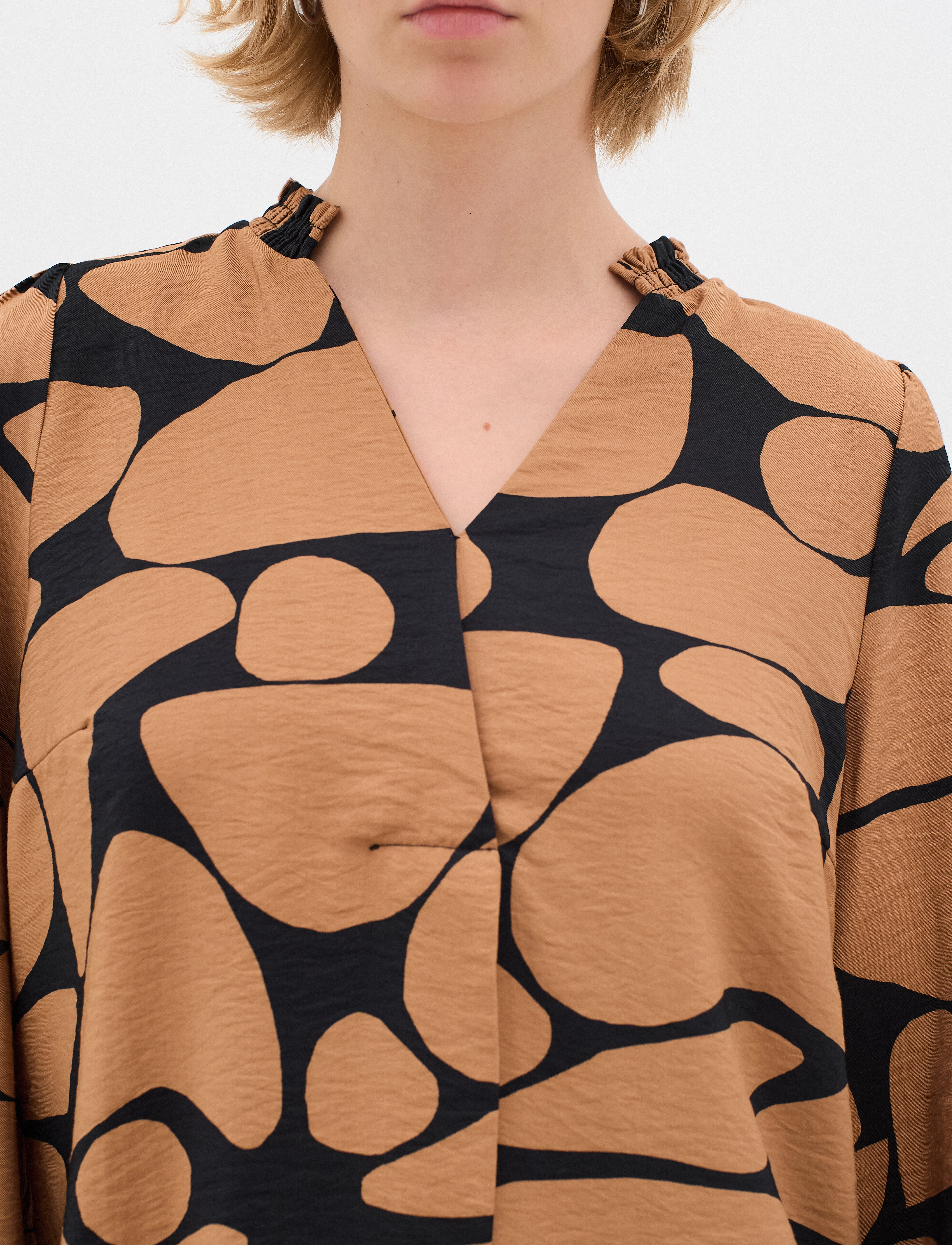 InWear - MettaIW Blouse - langærmede bluser - tobacco elements - 5