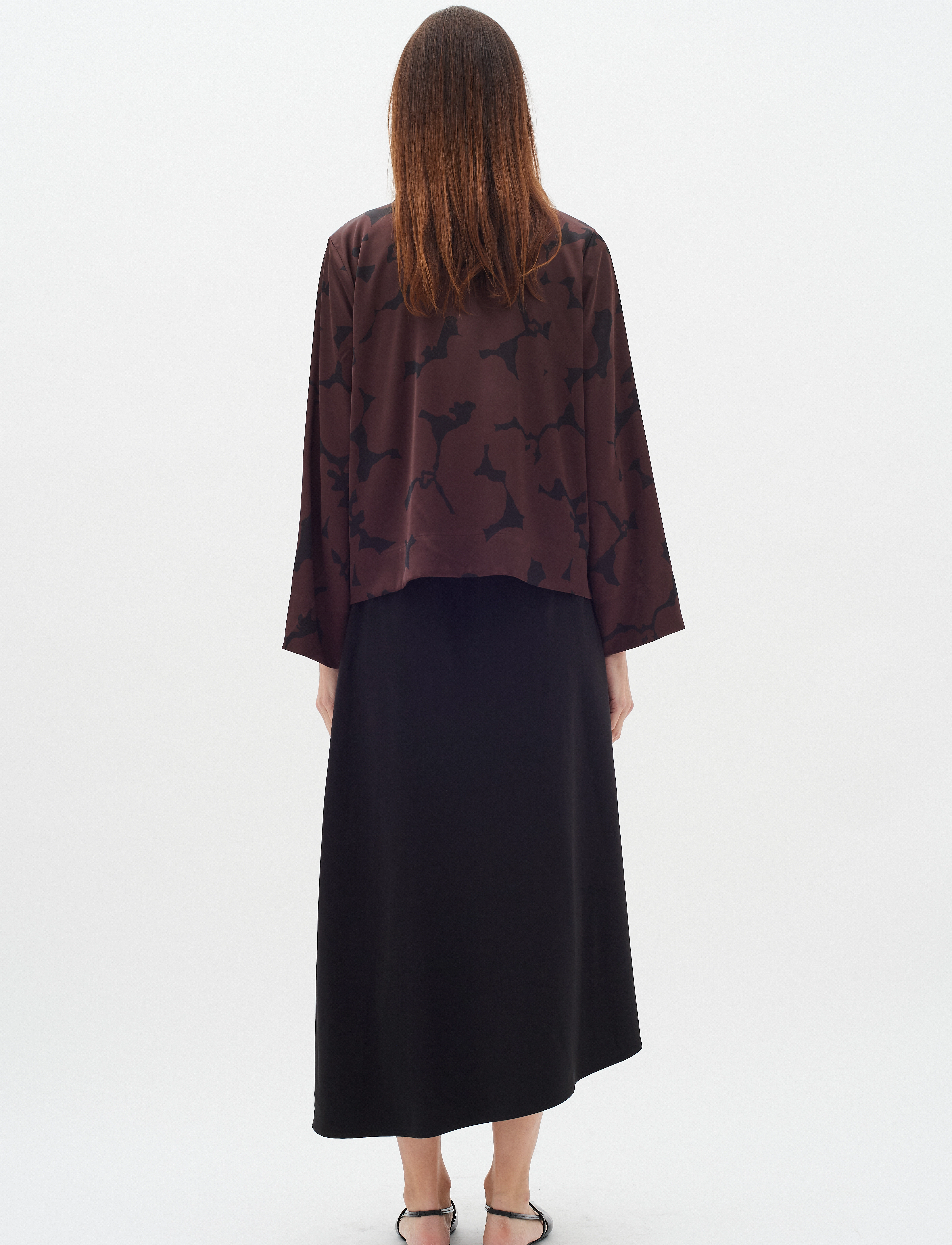 InWear - MehinaIW Blouse - langærmede bluser - brown reversed flowers - 4