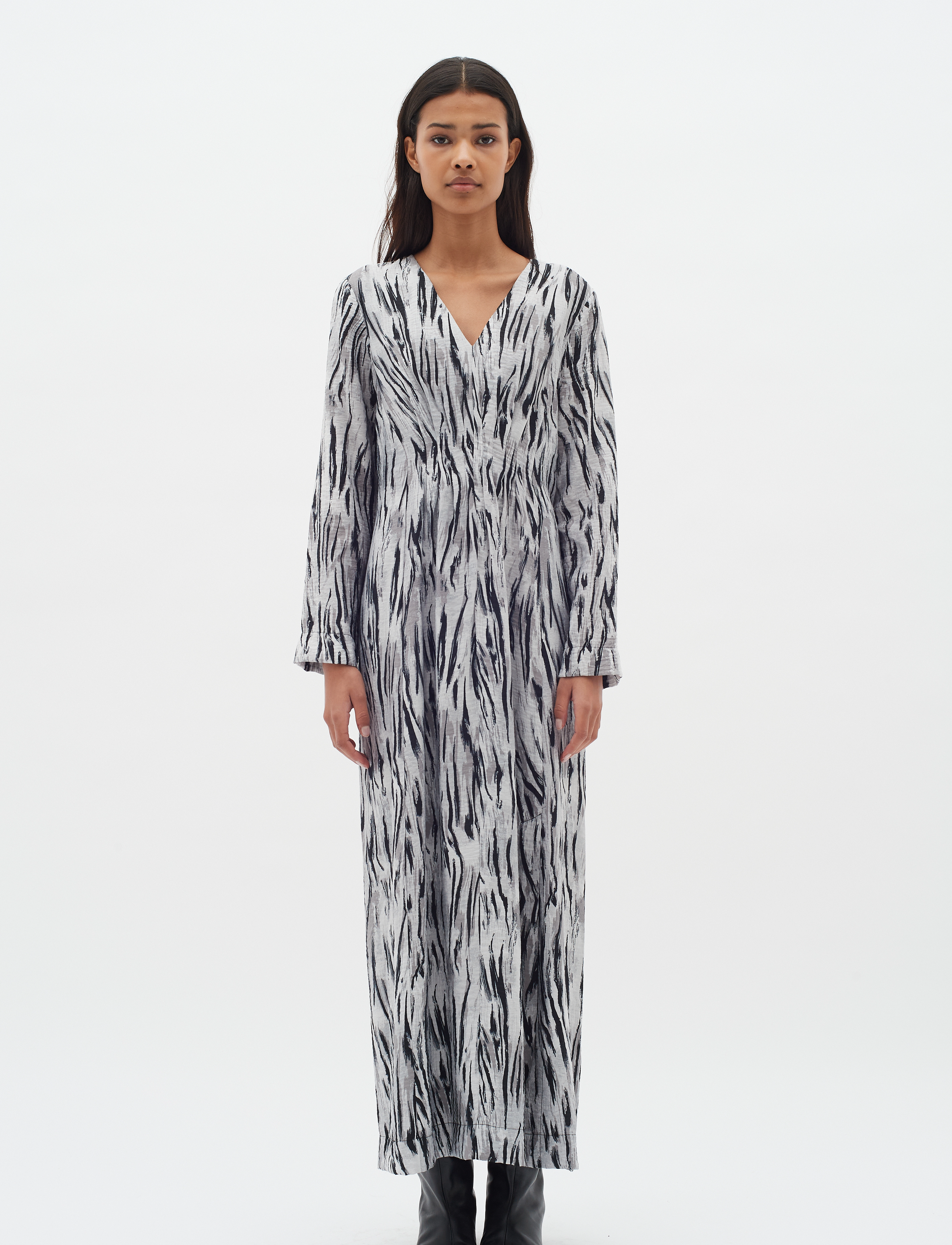 InWear - MildaIW Dress - maxi kjoler - grey soft fur - 3