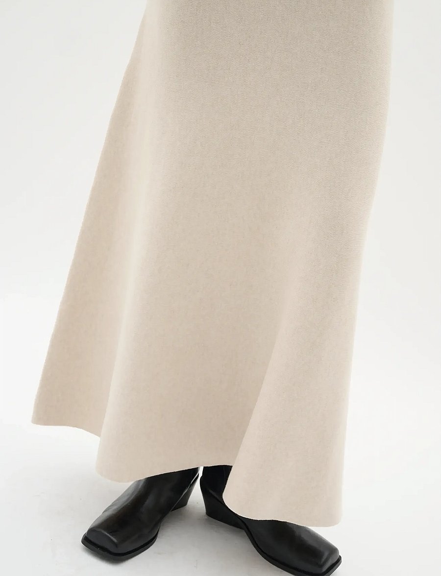 InWear - KayllaIW Skirt - maxi nederdele - haze melange - 0