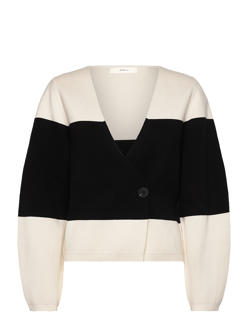 InWear - KayllaIW Cardigan - cardigans - whisper white / black - 1