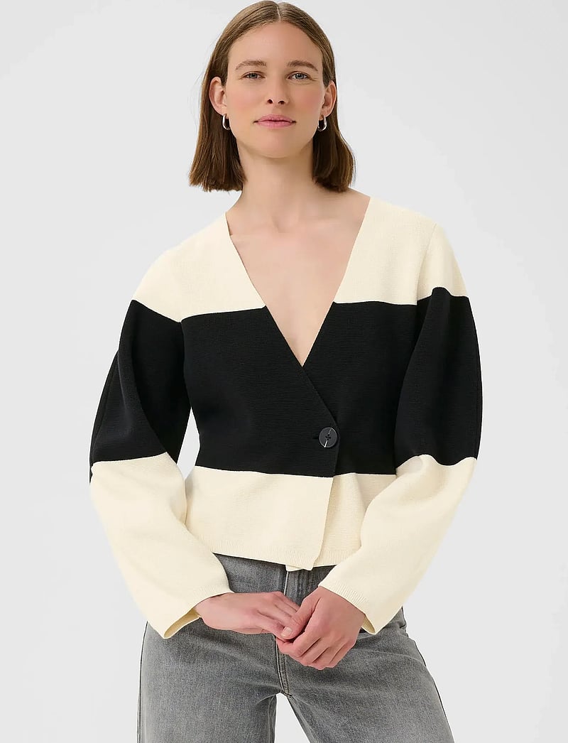 InWear - KayllaIW Cardigan - cardigans - whisper white / black - 0