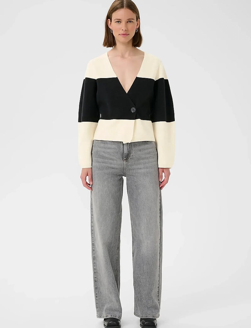 InWear - KayllaIW Cardigan - cardigans - whisper white / black - 3