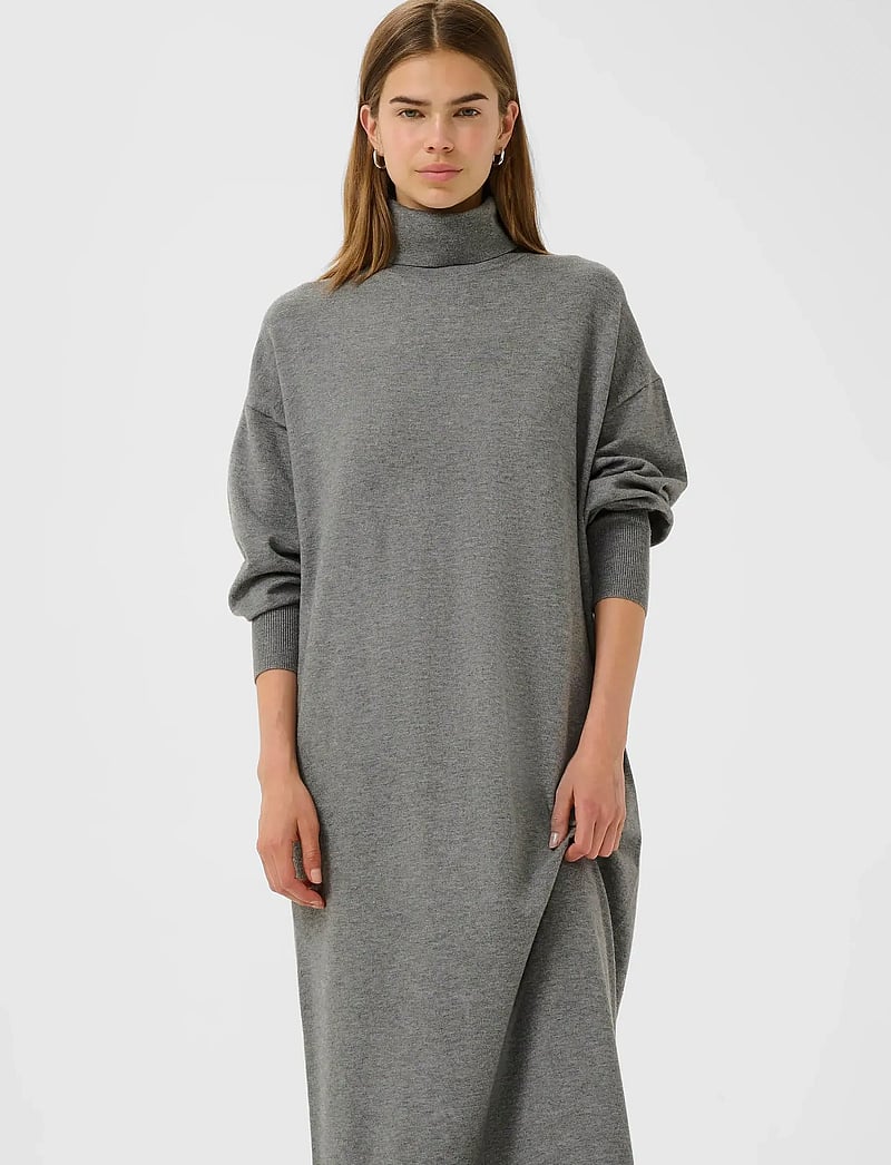 InWear - KellsieIW Dress - knitted dresses - medium grey melange - 0