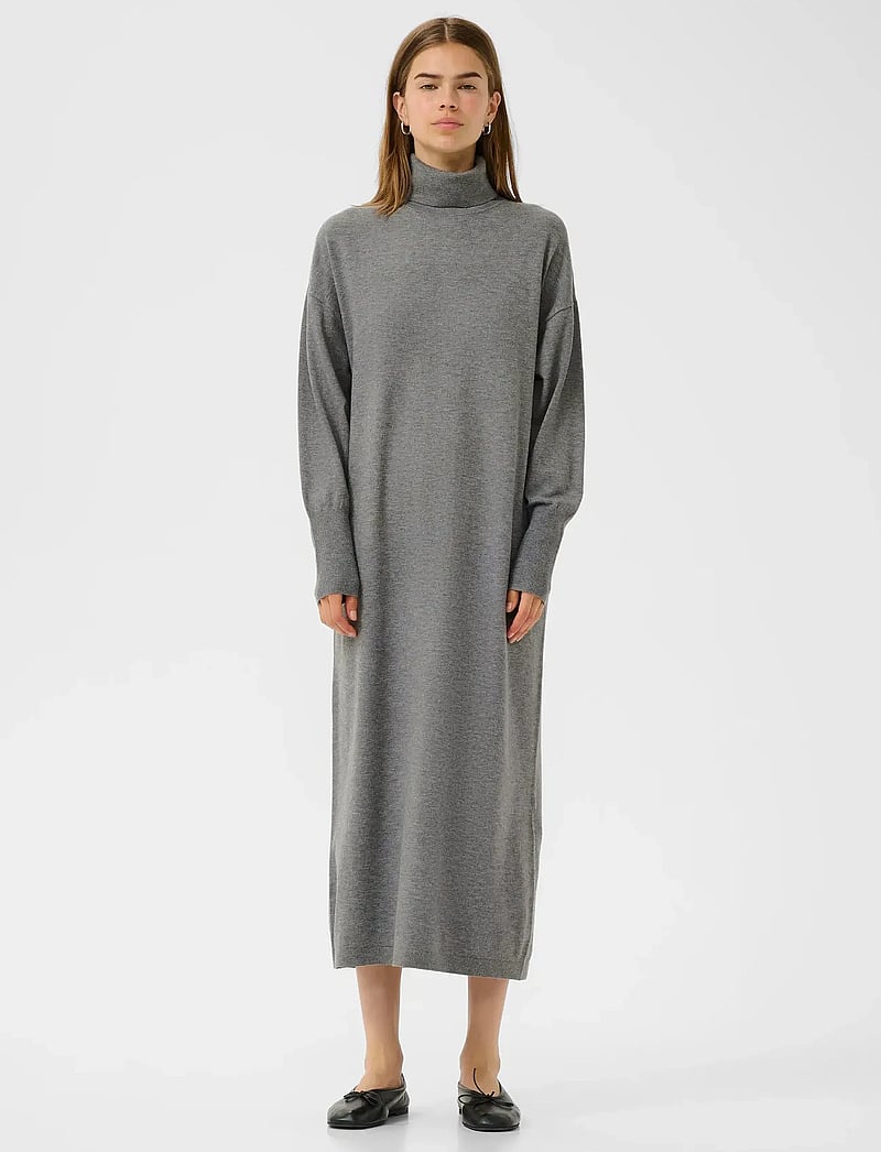 InWear - KellsieIW Dress - knitted dresses - medium grey melange - 3