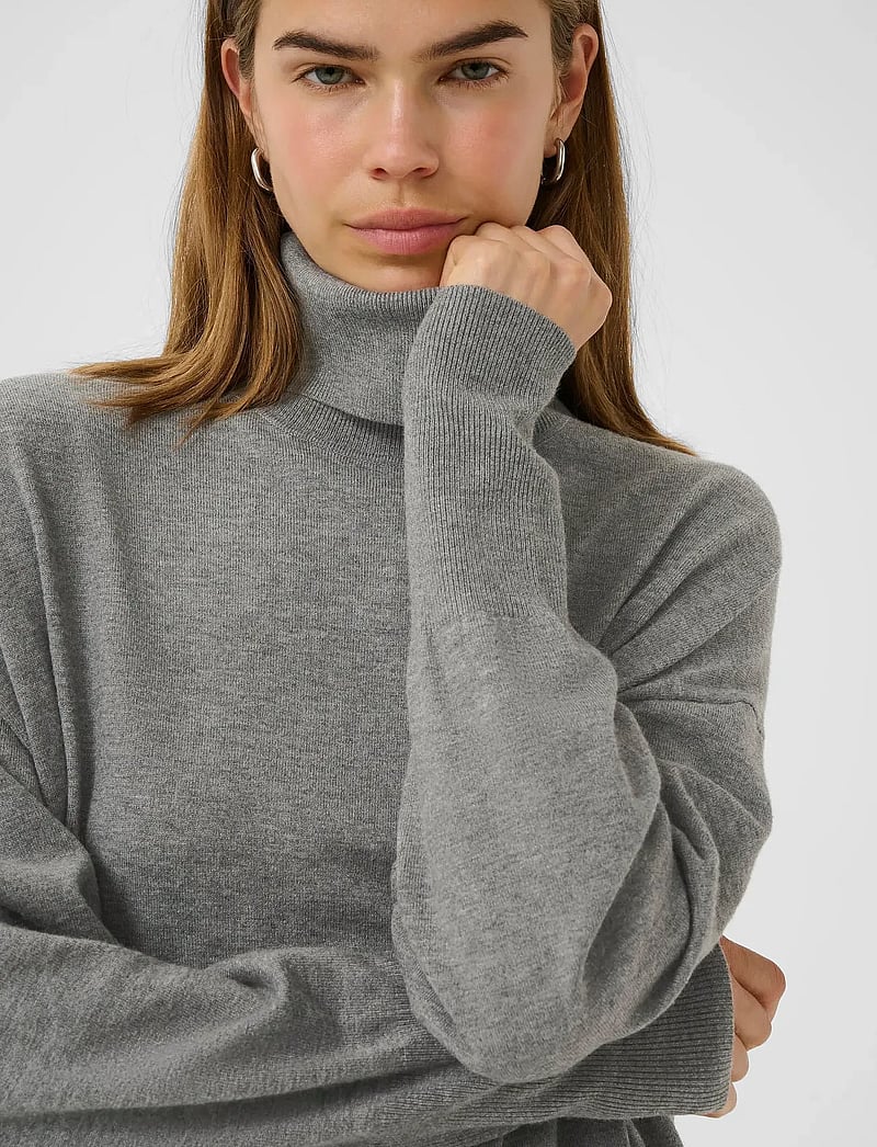 InWear - KellsieIW Dress - knitted dresses - medium grey melange - 5