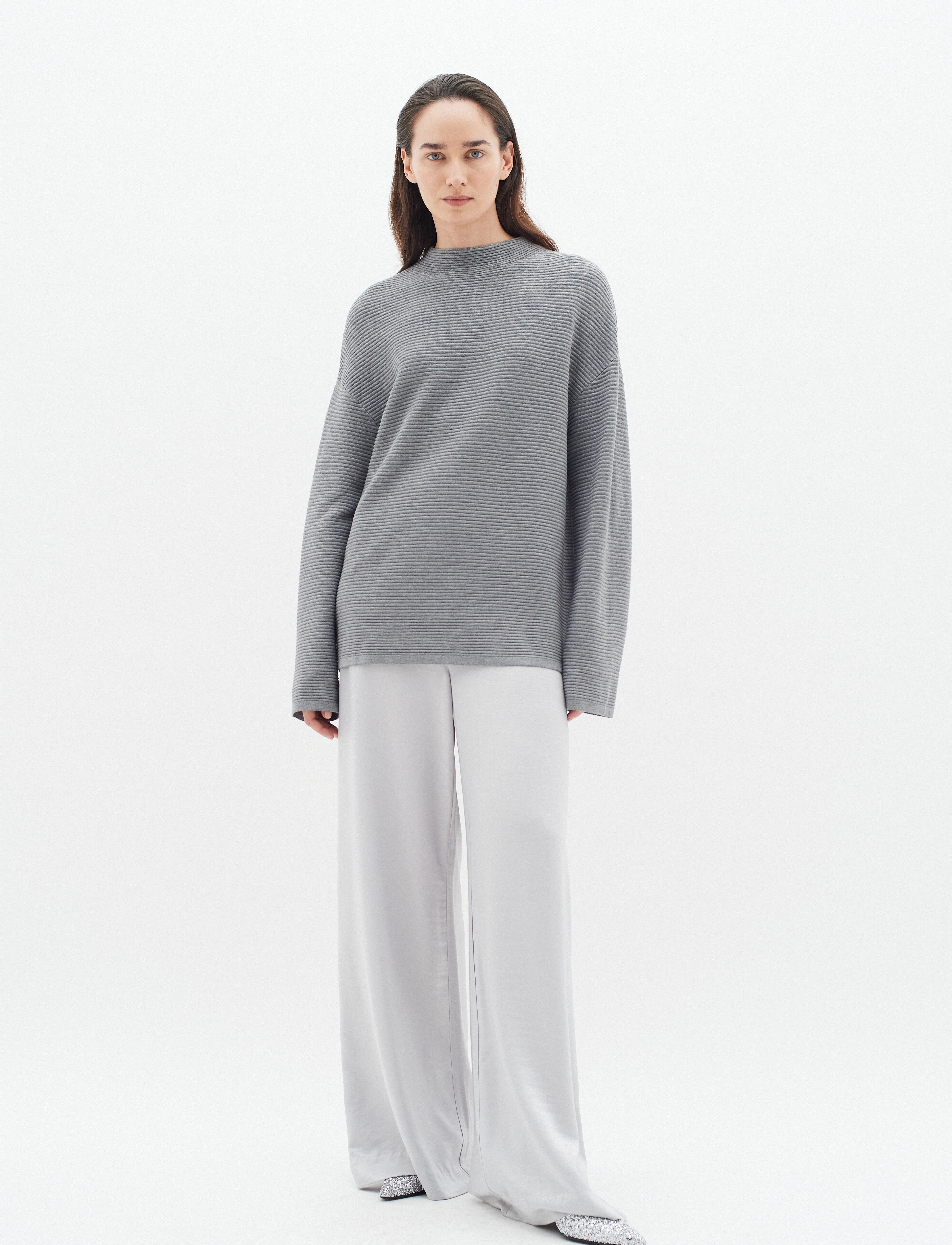 InWear - TiaIW Boxy Pullover - medium grey melange - 3