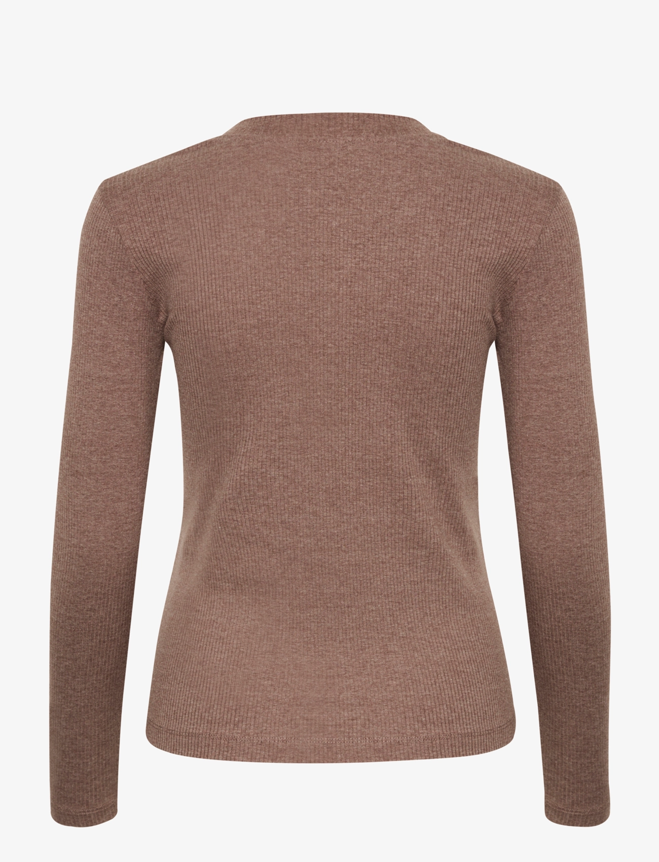 InWear - DagnaIW Melange V-Neck LS - brown puce melange - 2