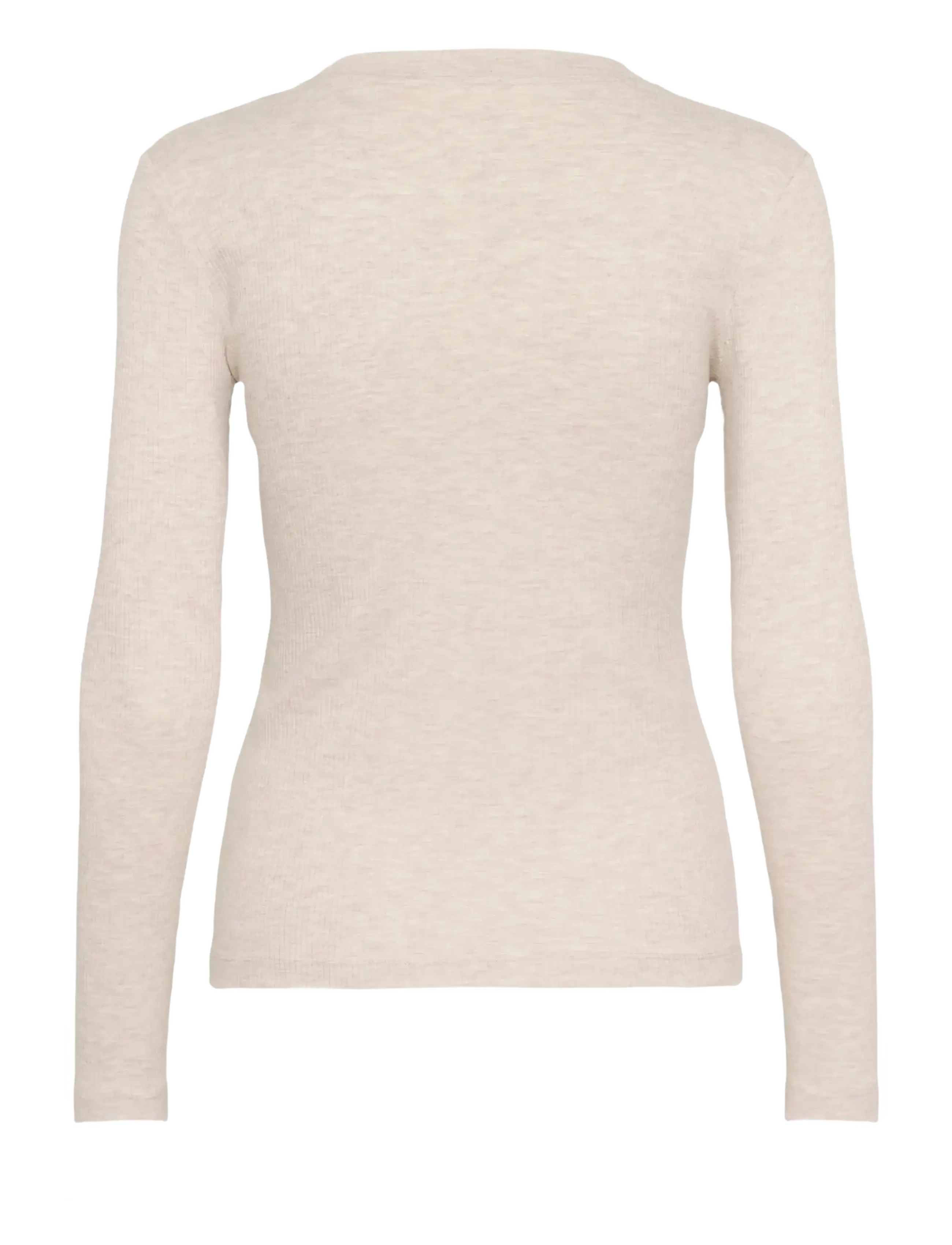 InWear - DagnaIW Melange V-Neck LS - t-shirts met lange mouwen - ecru - 1