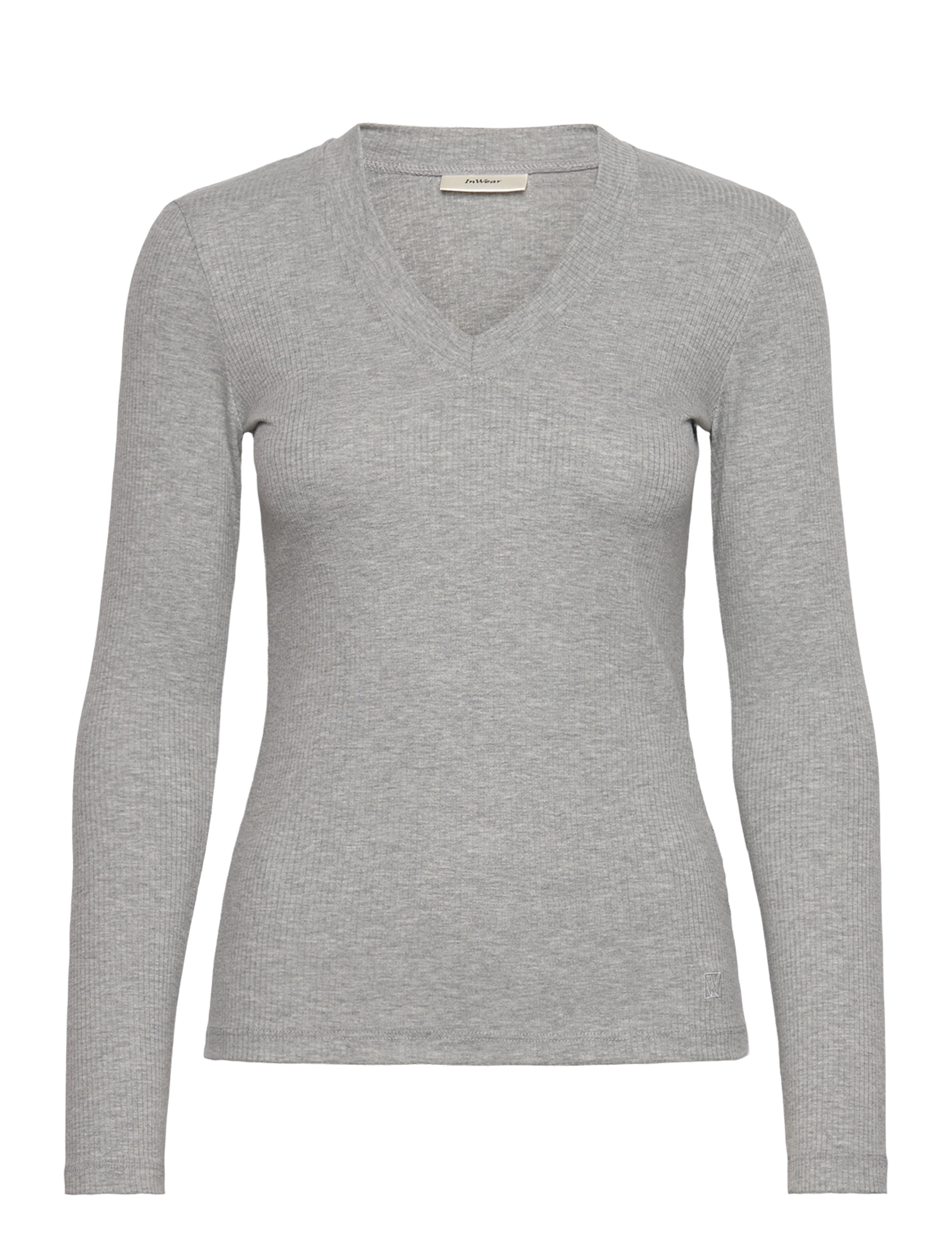 InWear DagnaIW Melange V-Neck LS - Kleding - GRANITE MELANGE / grey
