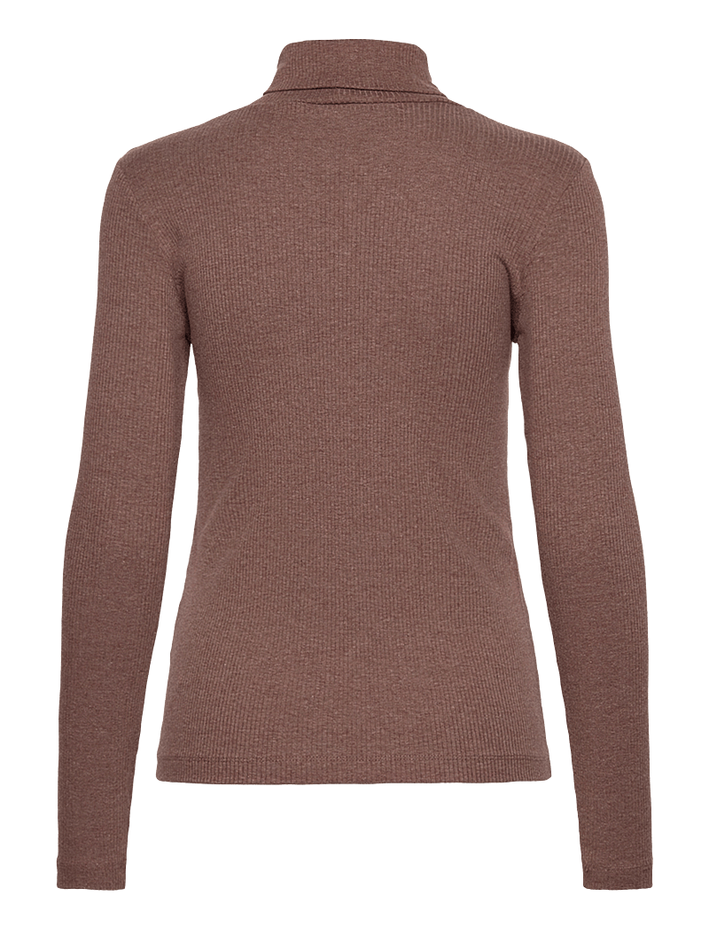 InWear - DagnaIW Rollneck Melange LS - langärmlige tops - brown puce melange - 2