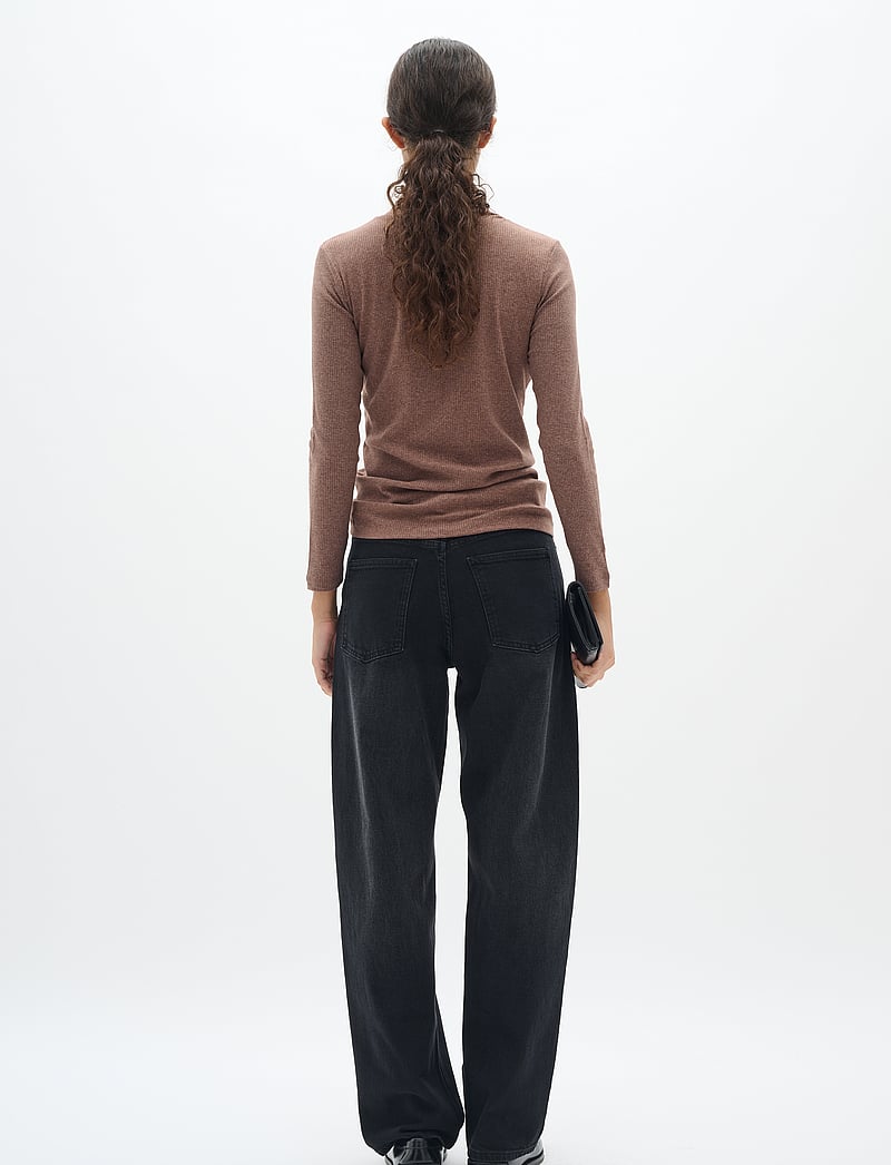 InWear - DagnaIW Rollneck Melange LS - langärmlige tops - brown puce melange - 4