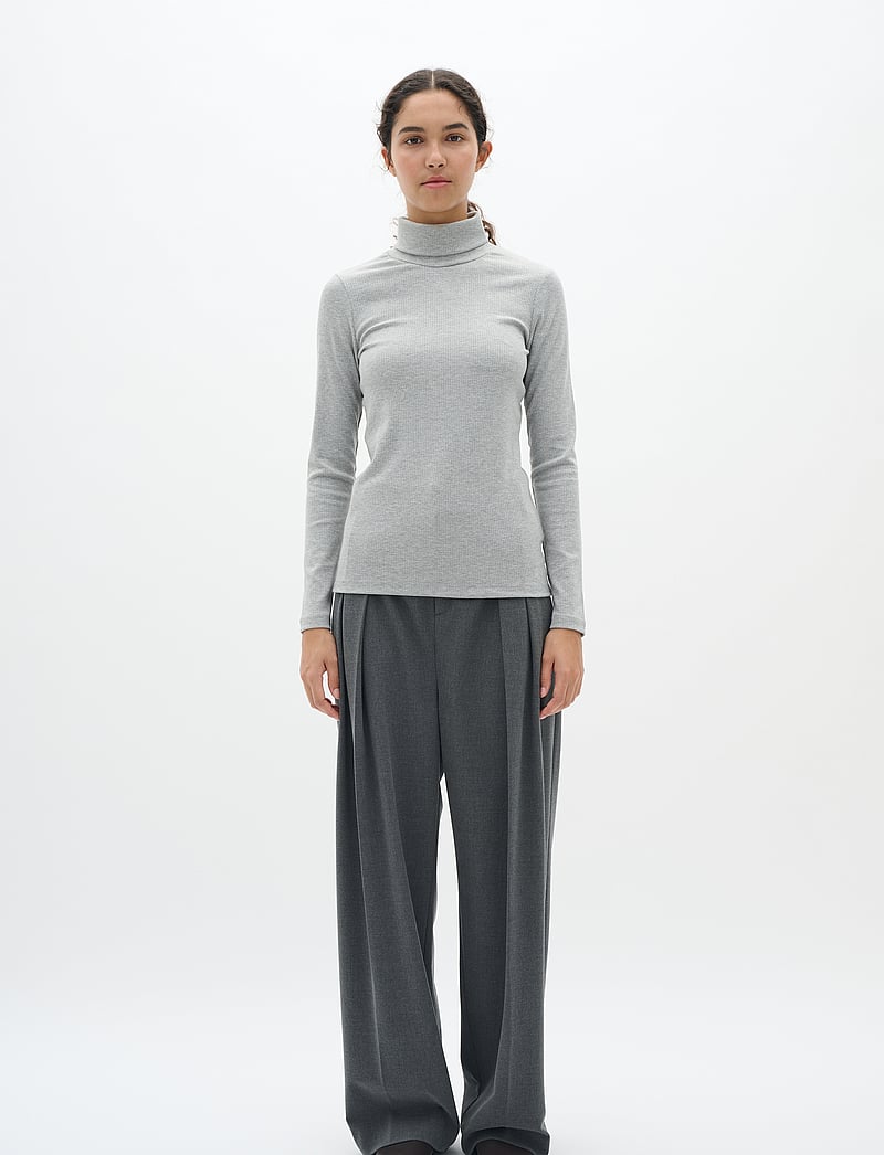 InWear - DagnaIW Rollneck Melange LS - langärmlige tops - granite melange - 3