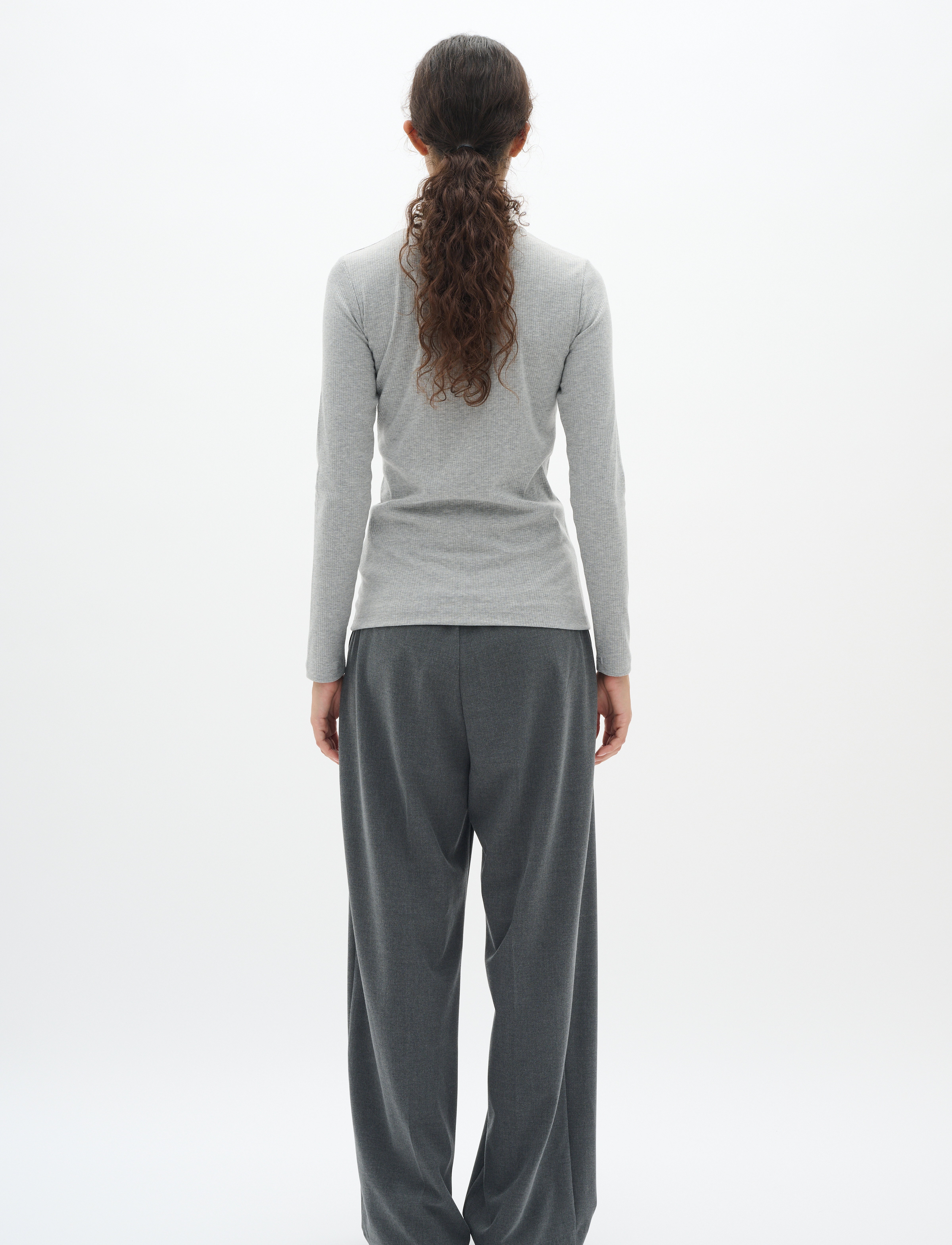InWear - DagnaIW Rollneck Melange LS - langærmede toppe - granite melange - 4
