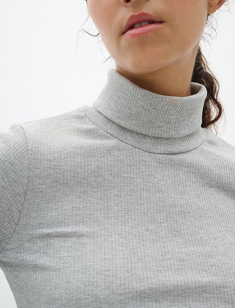 InWear - DagnaIW Rollneck Melange LS - langärmlige tops - granite melange - 5