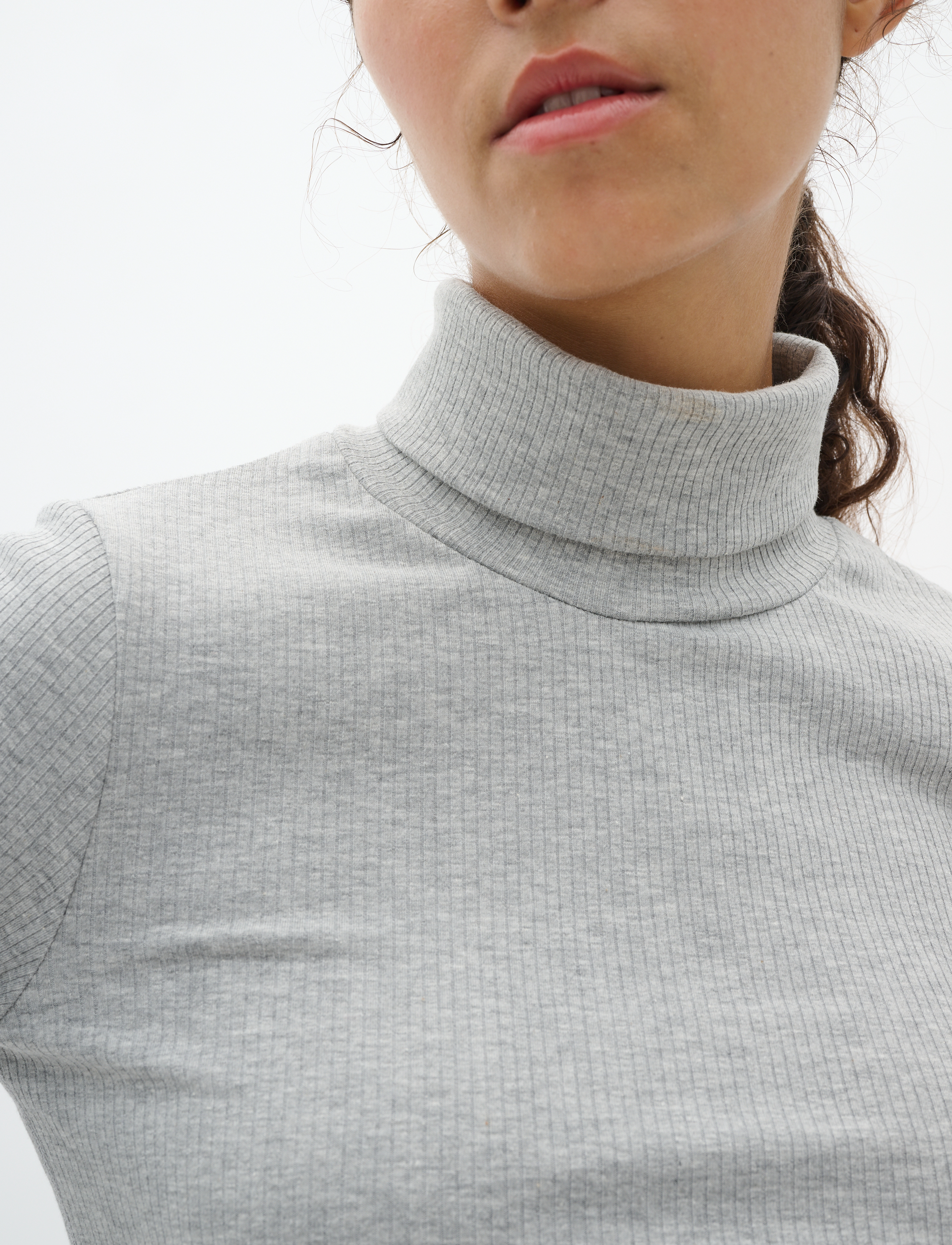 InWear - DagnaIW Rollneck Melange LS - langærmede toppe - granite melange - 5