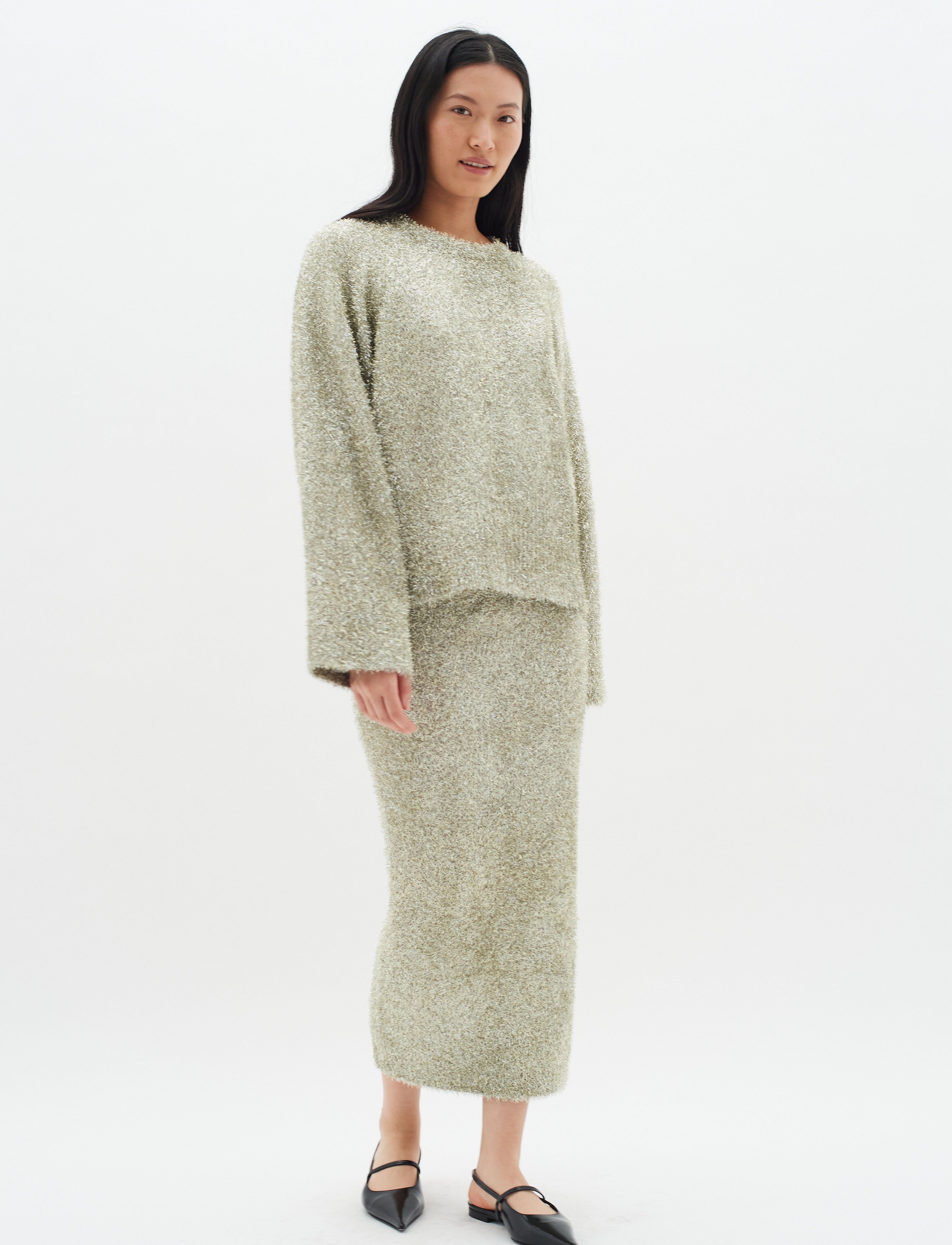 InWear - YelenaIW Skirt - strickröcke - silver - 3