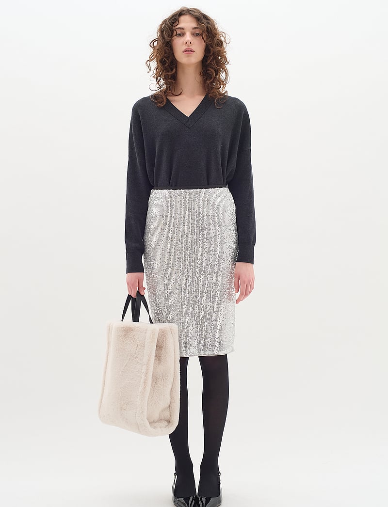 InWear - BarbaraIW Skirt - midi-röcke - silver - 3