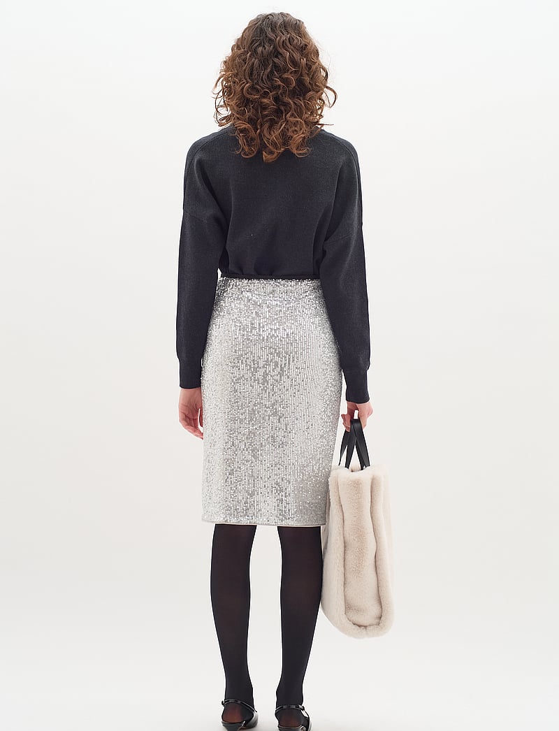 InWear - BarbaraIW Skirt - midi-röcke - silver - 4
